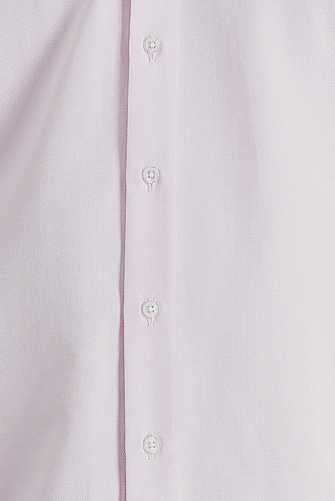 Pembe Uzun Kol Slim Fit Dar Kesim Klasik Desenli Pamuklu Kolay Ütülenebilir Gömlek - Image 3