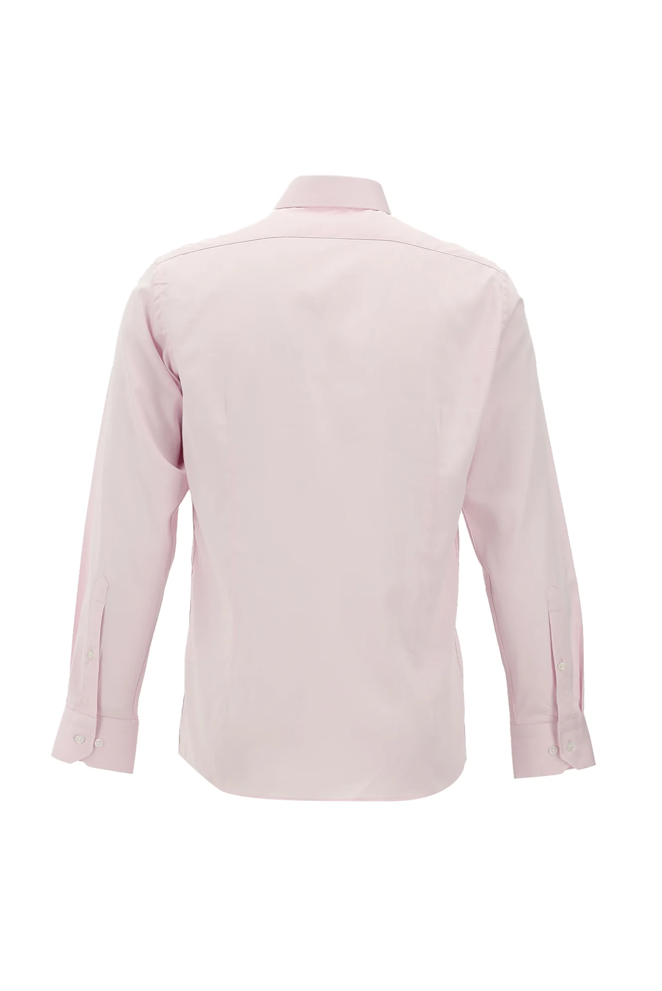 Pembe Uzun Kol Slim Fit Dar Kesim Klasik Nano Care Su İtici Leke Tutmaz 4 Mevsim Pamuk Gömlek - Image 3