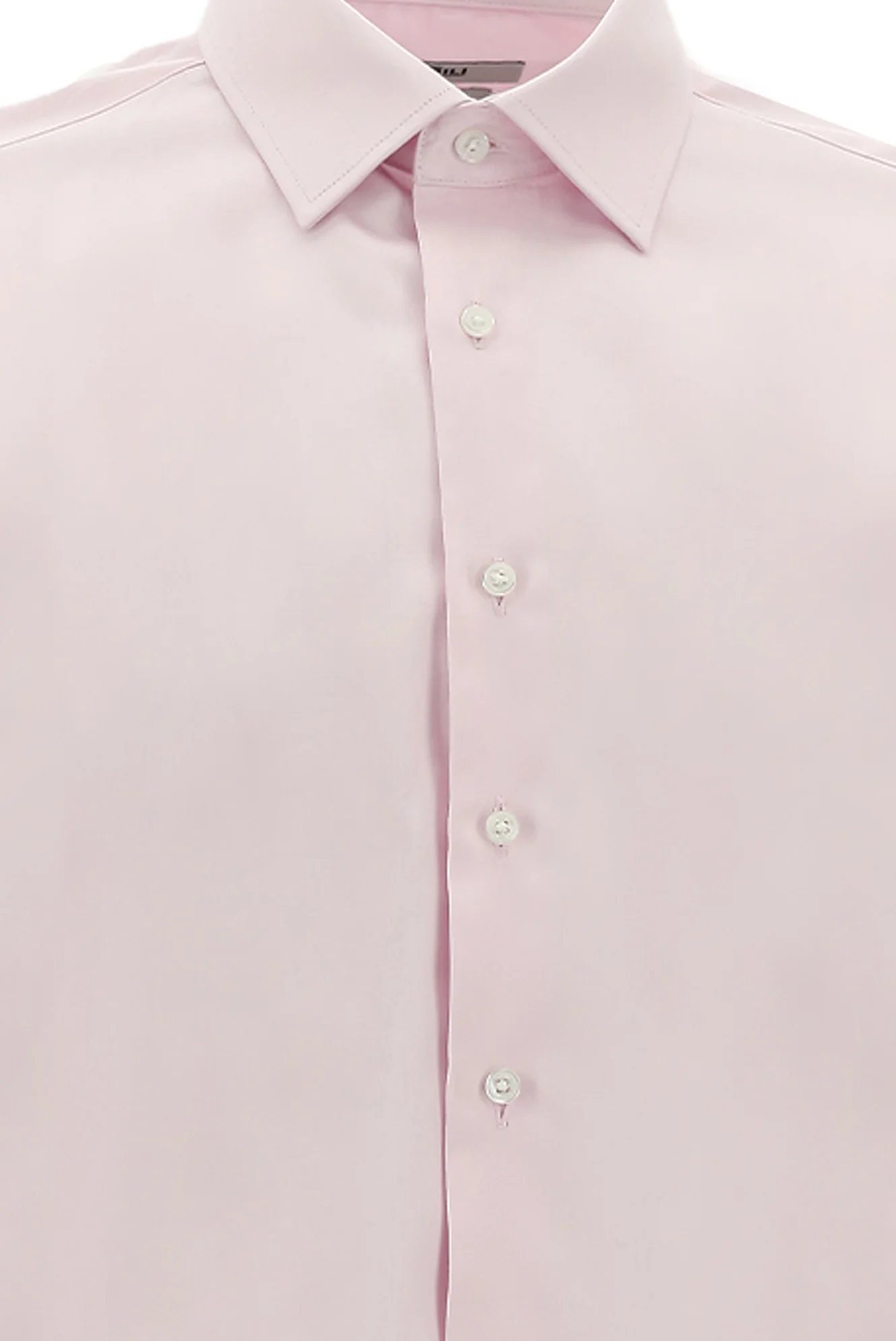Pembe Uzun Kol Slim Fit Dar Kesim Klasik Nano Care Su İtici Leke Tutmaz 4 Mevsim Pamuk Gömlek - Image 4