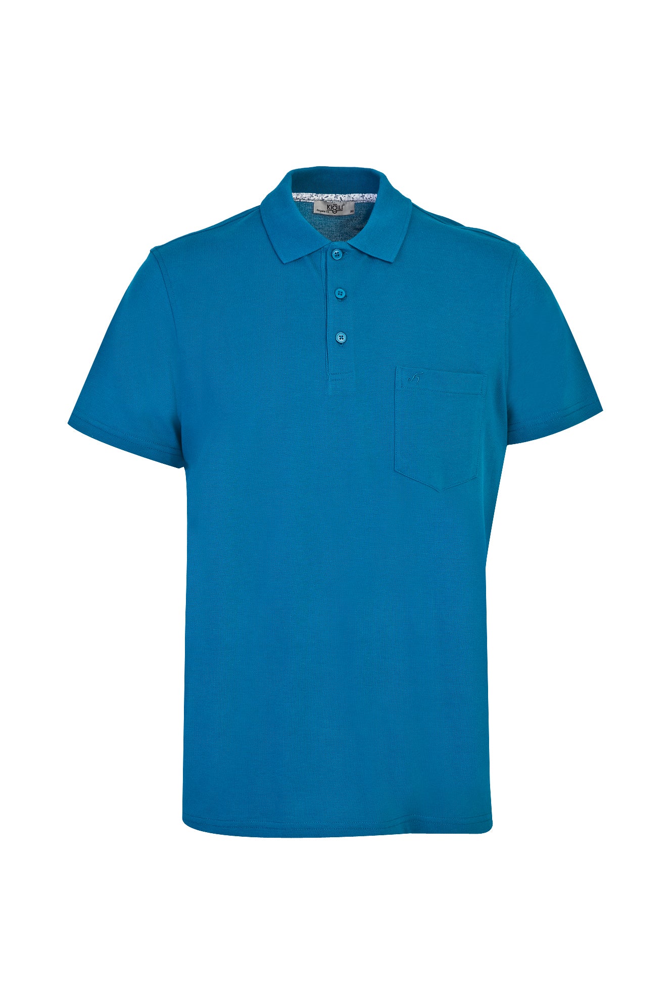 Petrol Yeşili DÜZ POLO YAKA PİKE CEPLİ T-SHIRT