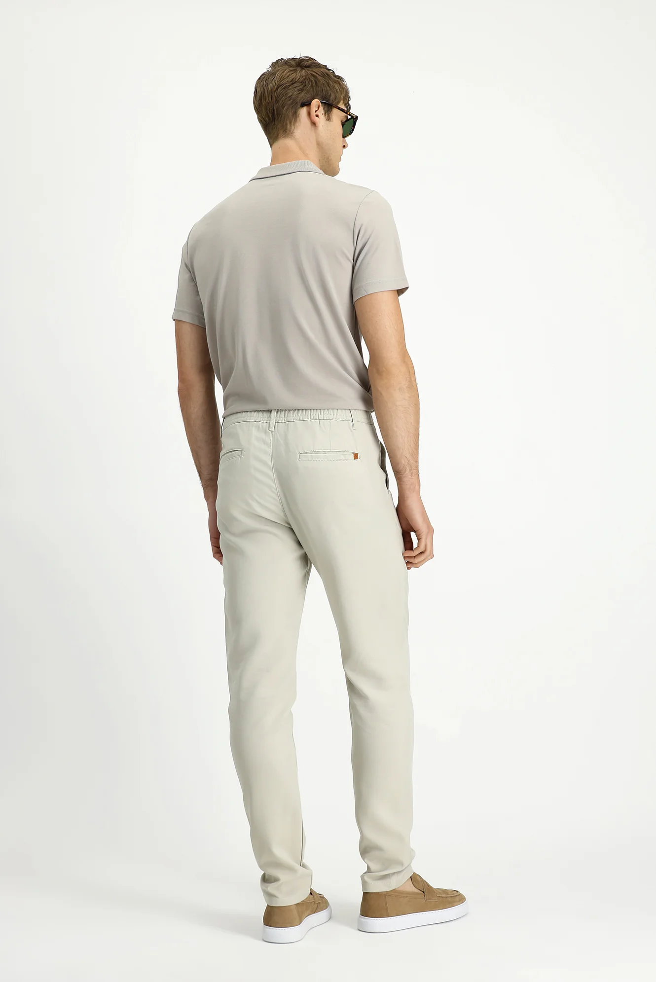 Safari Slim Fit Dar Kesim Beli Lastikli Lyocell Kanvas / Chino Pantolon - Image 4