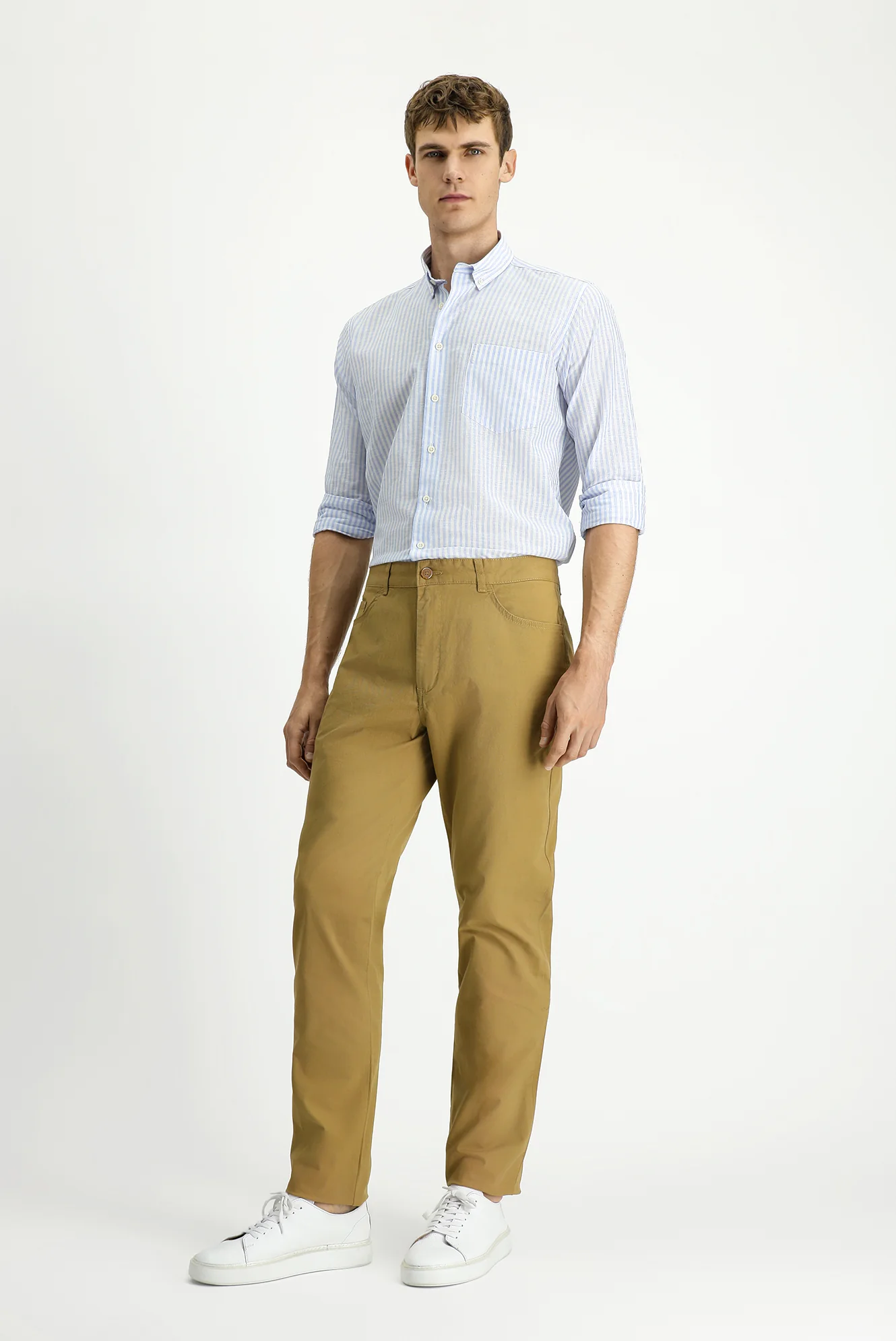 Safari Slim Fit Dar Kesim Likralı Kanvas / Chino Pantolon - Image 2