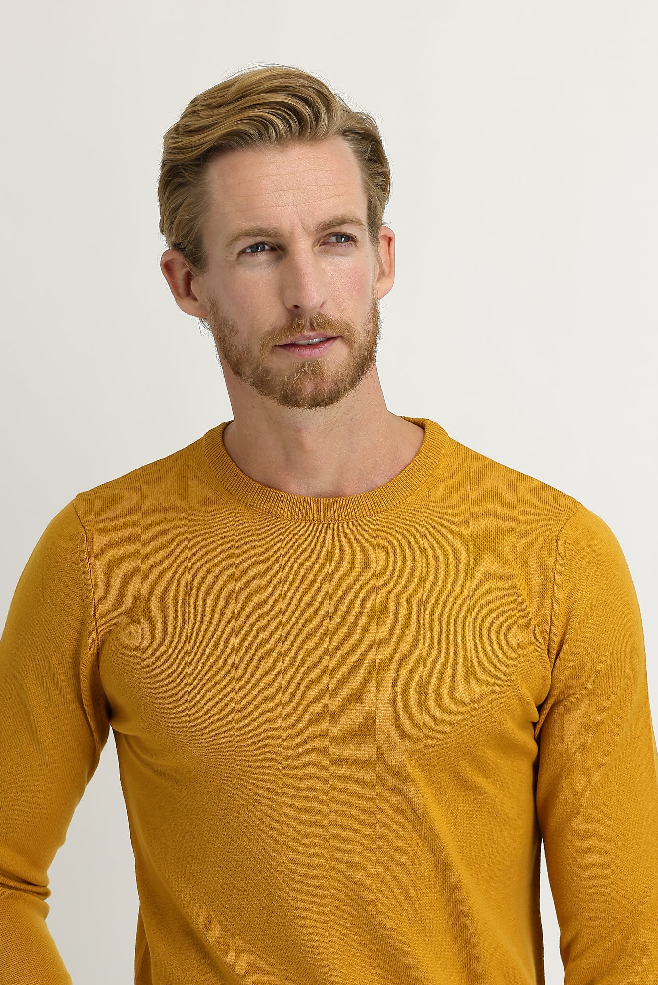 Safran Bisiklet Yaka Regular Fit Triko Kazak