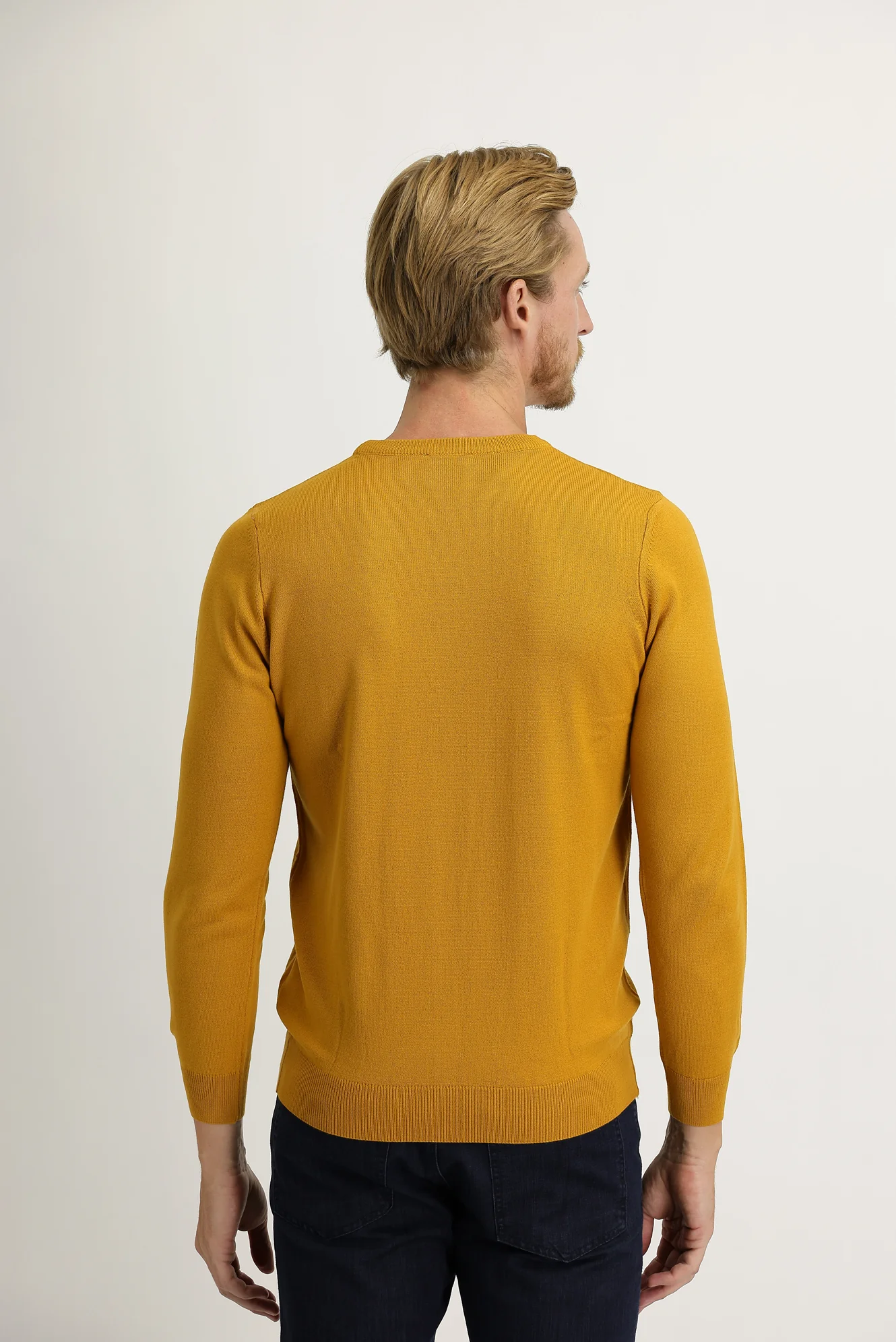 Safran Bisiklet Yaka Regular Fit Triko Kazak - Image 4