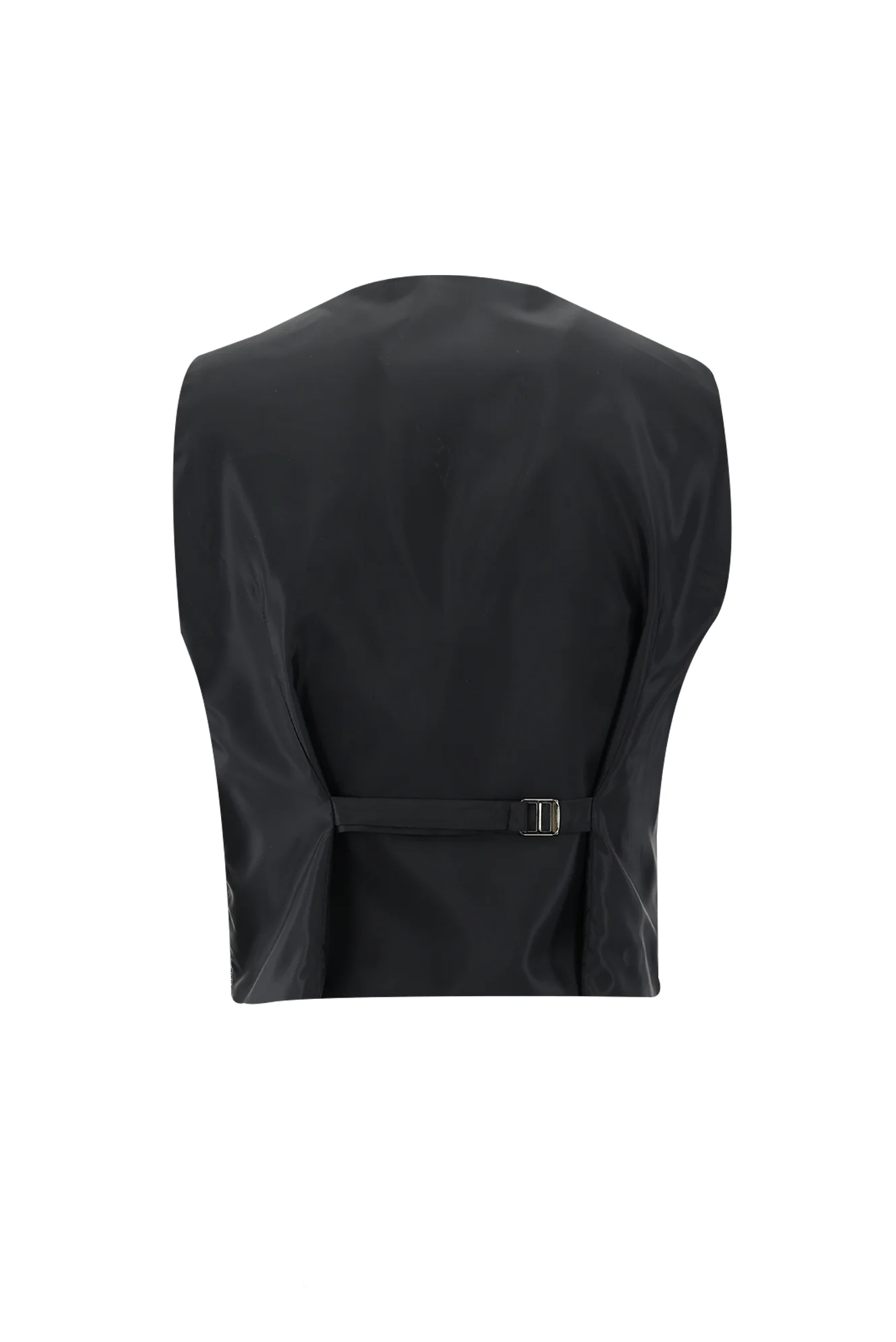 Saks Mavi 6 Drop Regular Fit Standart Kesim Kombinli Yelekli Keten Takım Elbise - Image 5