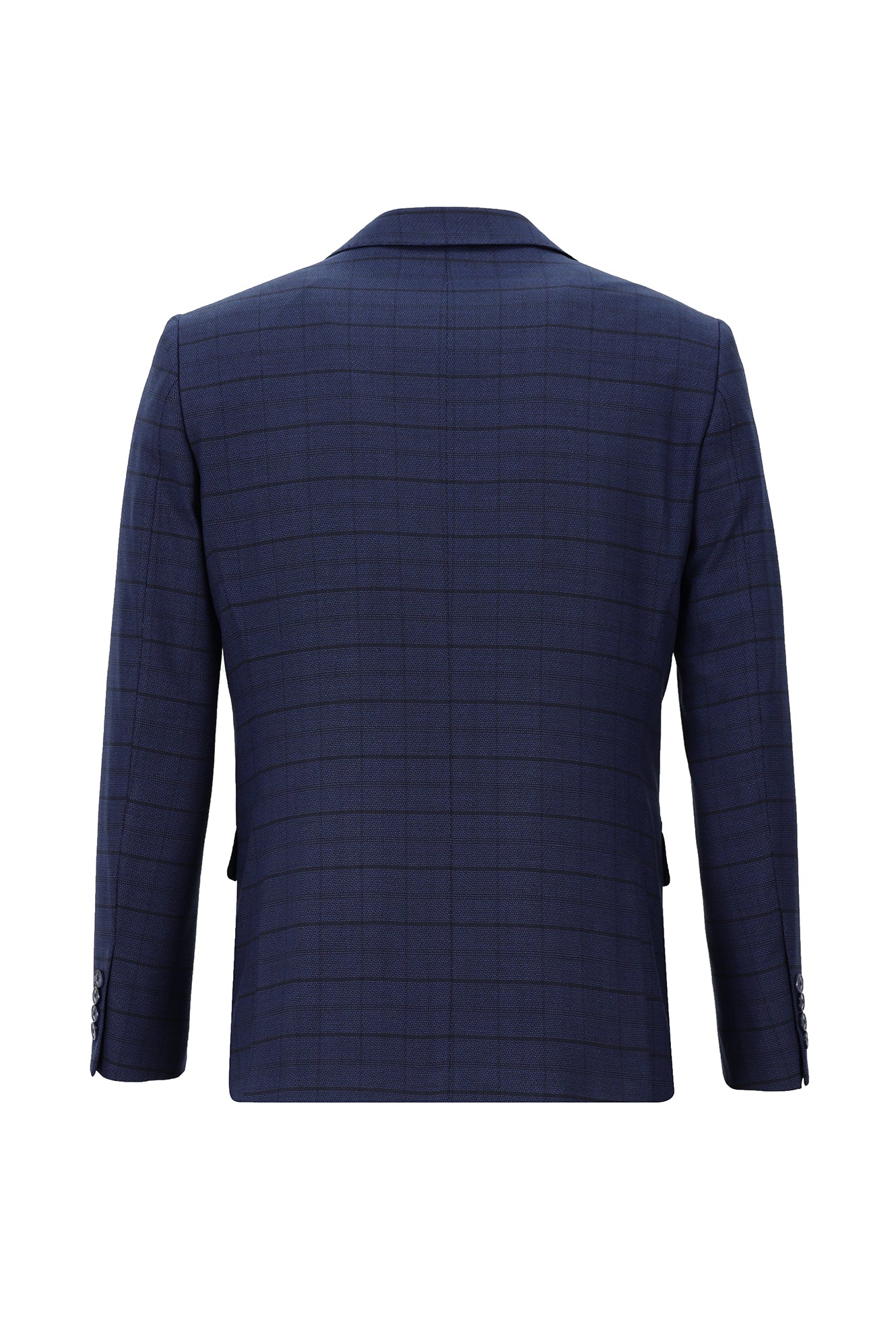 Saks Mavi 6 Drop Regular Fit Standart Kesim Kombinli Yelekli Takım Elbise - Image 3