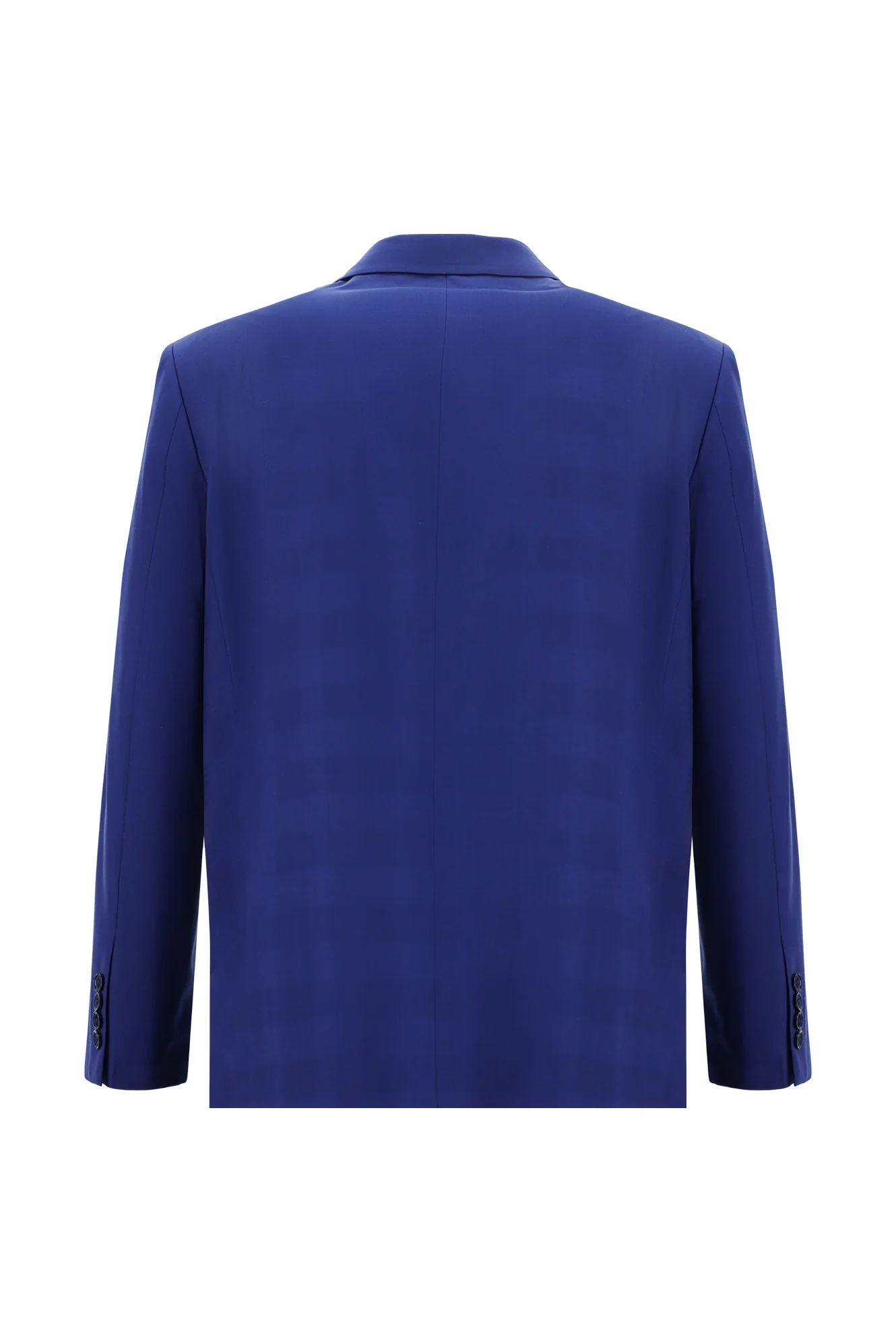 Saks Mavi 8 Drop Long Slim Fit Uzun Dar Kesim Ekose Takım Elbise - Image 3