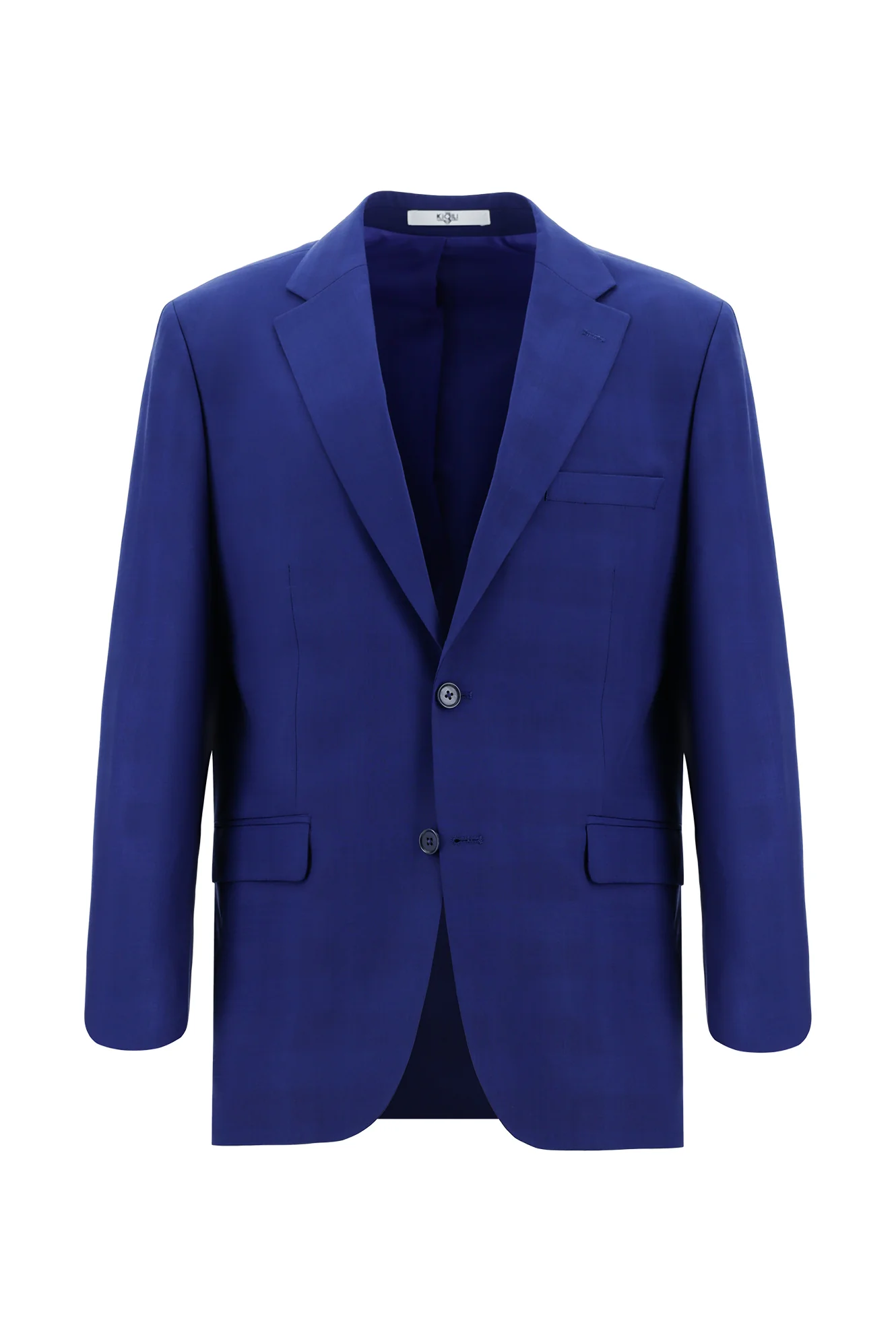 Saks Mavi 4 Drop Relaxed Fit Rahat Kesim Ekose Takım Elbise - Image 2
