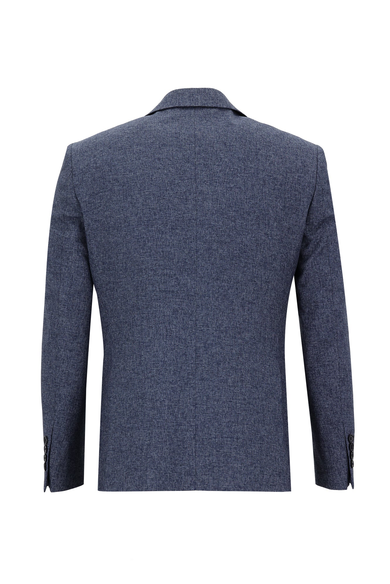Saks Mavi 7 Drop Slim Fit Dar Kesim Kombinli Yelekli Takım Elbise - Image 3
