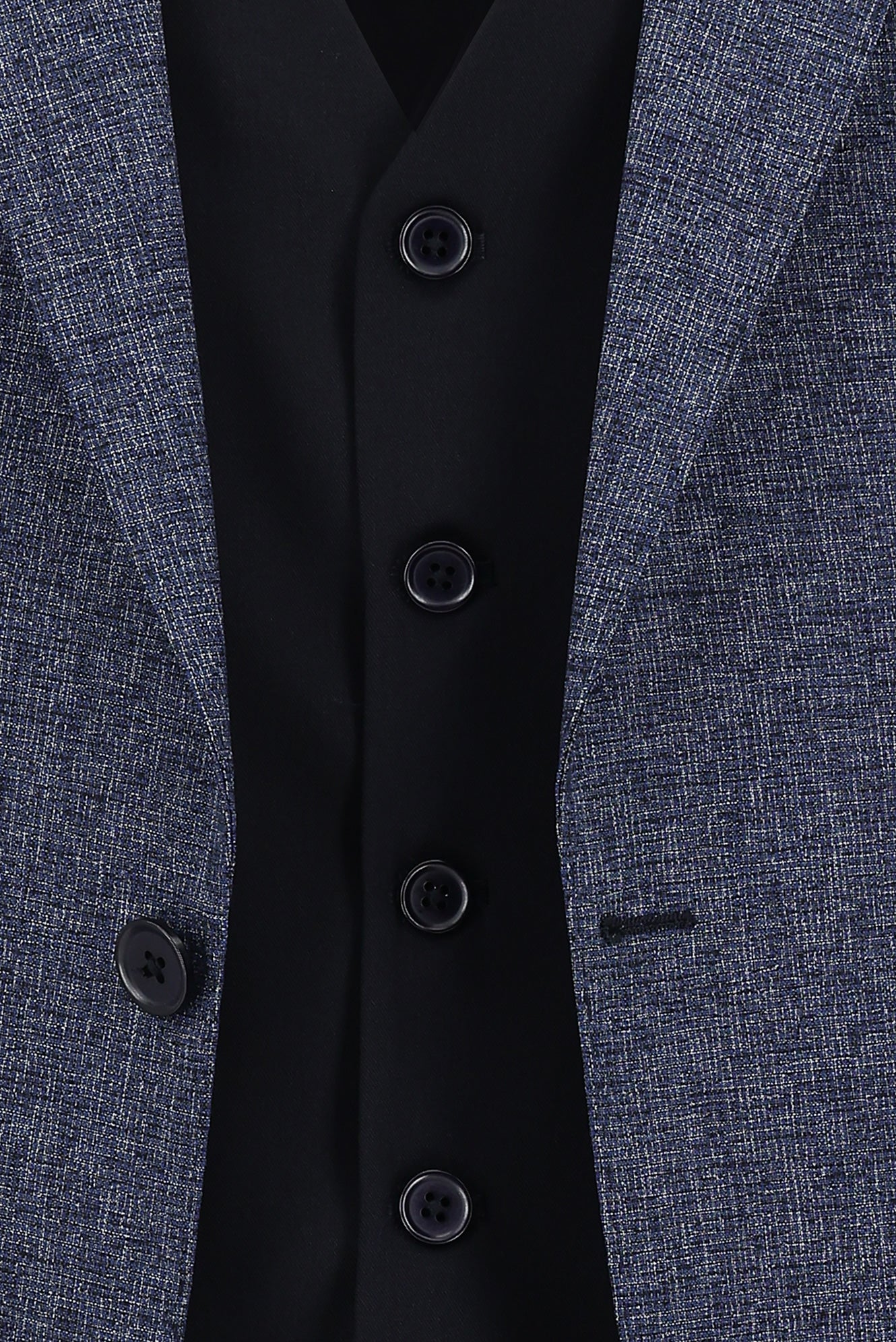 Saks Mavi 7 Drop Slim Fit Dar Kesim Kombinli Yelekli Takım Elbise - Image 6