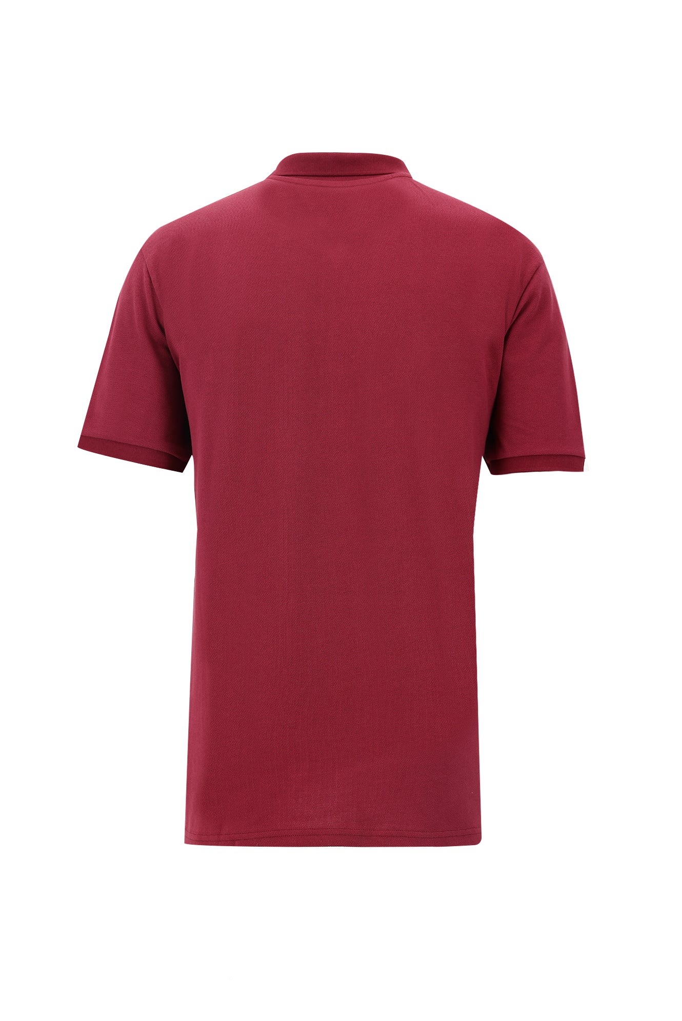 Şarap Bordo Cepli Polo Yaka Regular Fit Nakışlı Pamuk Tişört - Image 2