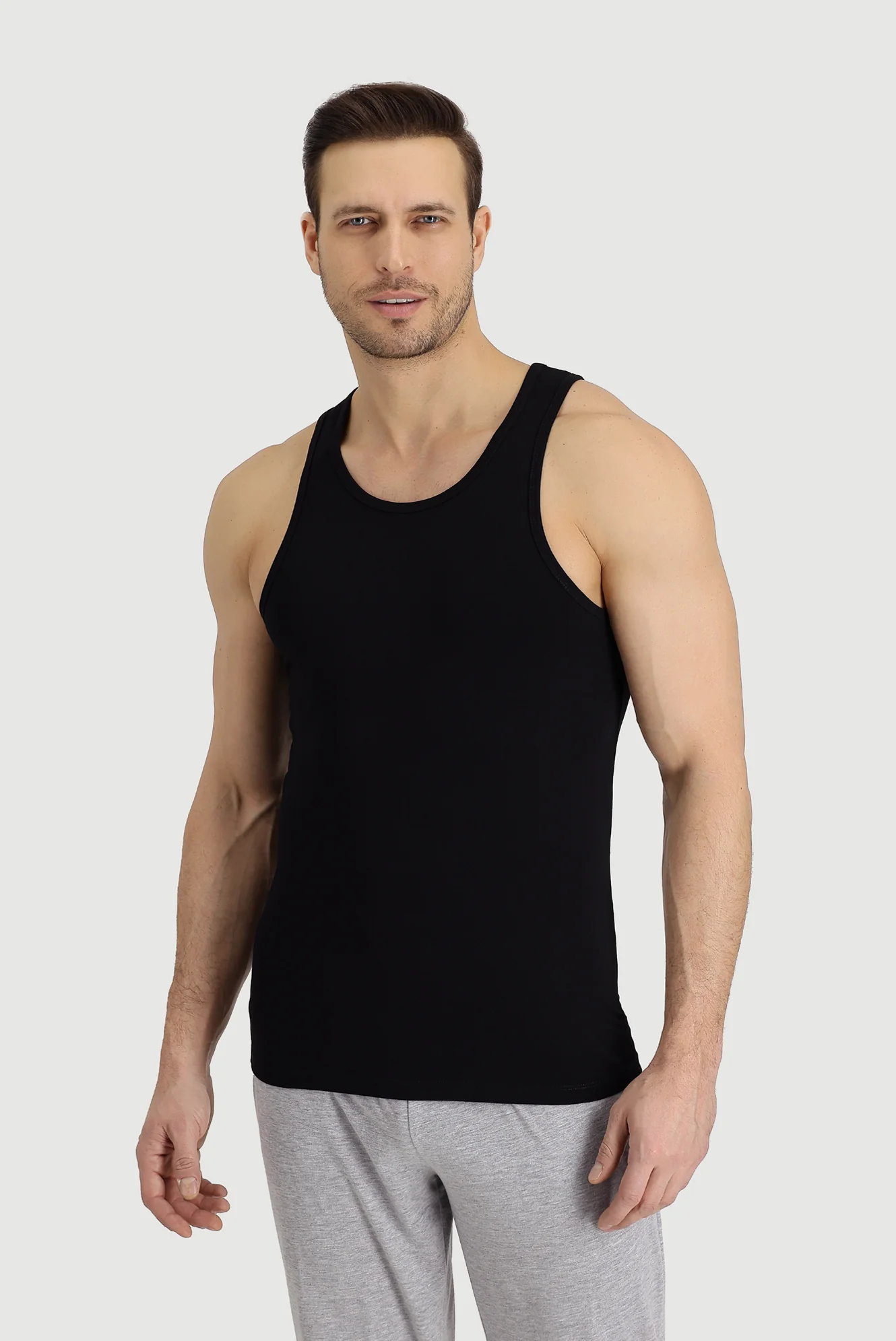 Siyah 2'li Comfort Hipster Pamuklu Atlet & Boxer Seti - Image 2