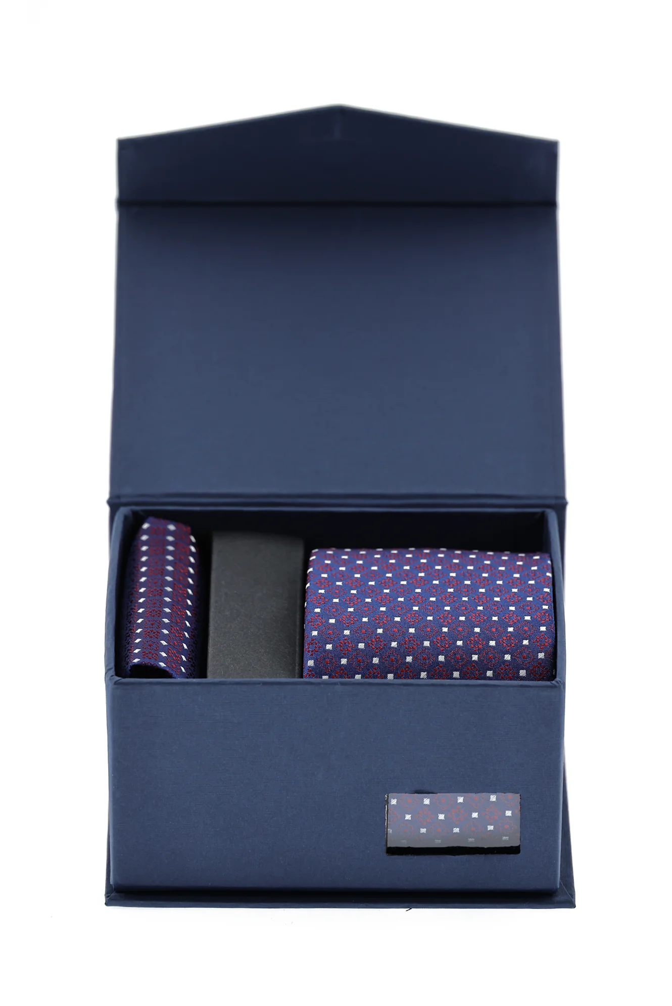 Siyah 2'li Kravat Mendil Set - Image 2