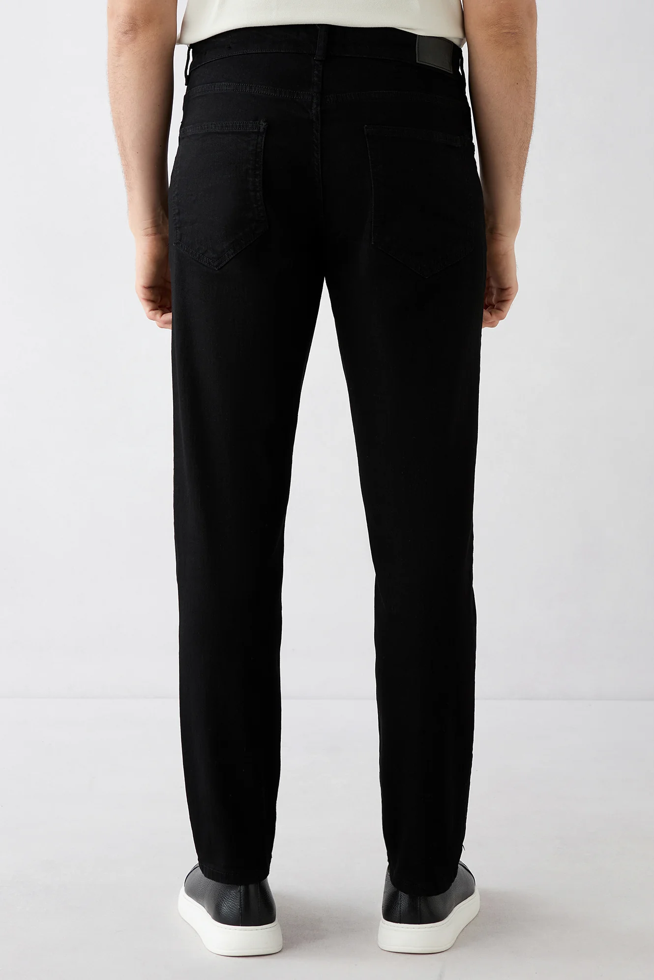 Siyah Regular Fit Standart Kesim 5 Cep Denim Pantolon - Image 6