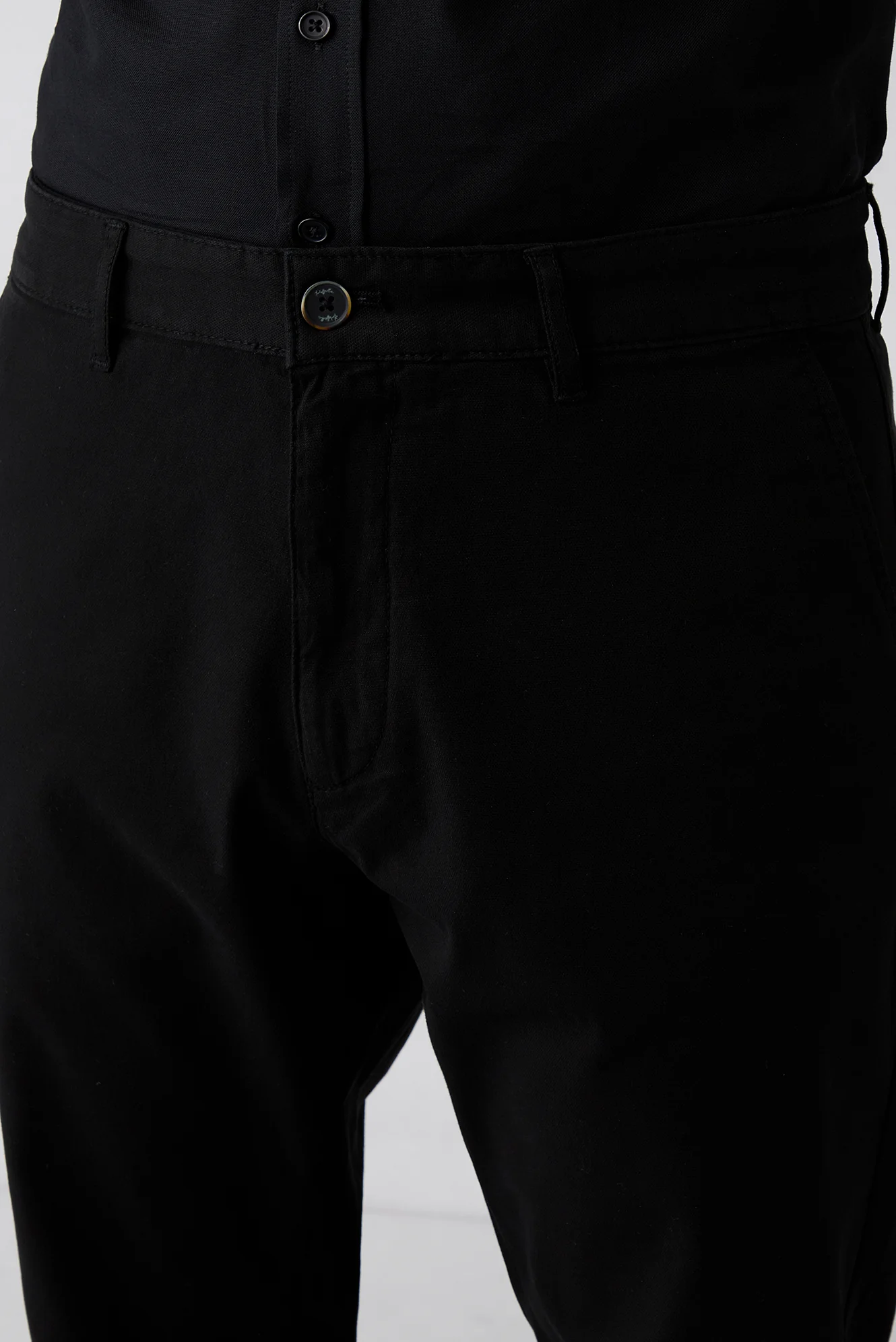Siyah Slim Fit Dar Kesim Yandan Cepli Likralı Esnek Kanvas / Chino Pantolon - Image 3