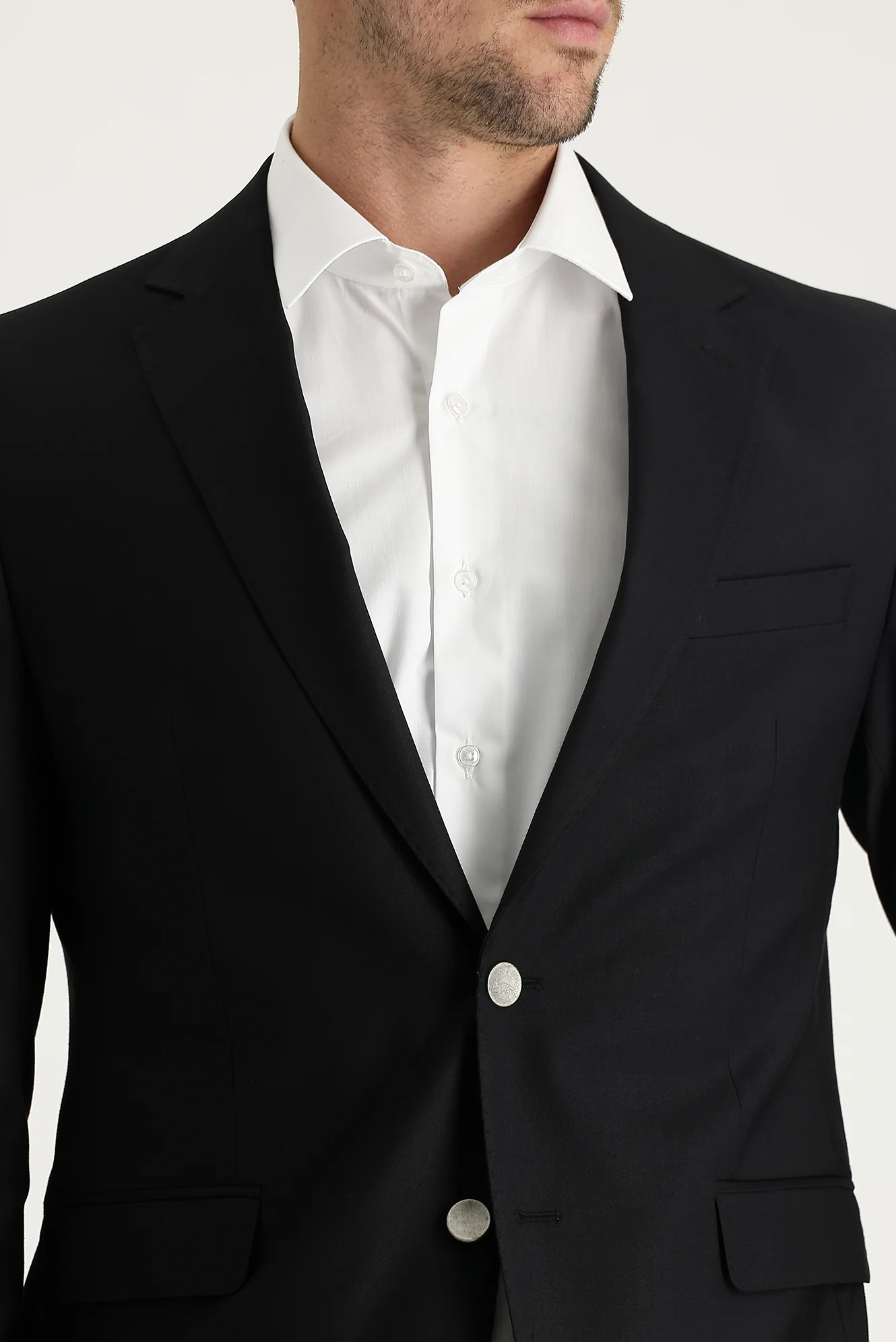 Siyah 7 Drop Slim Fit Dar Kesim Blazer Ceket - Image 3