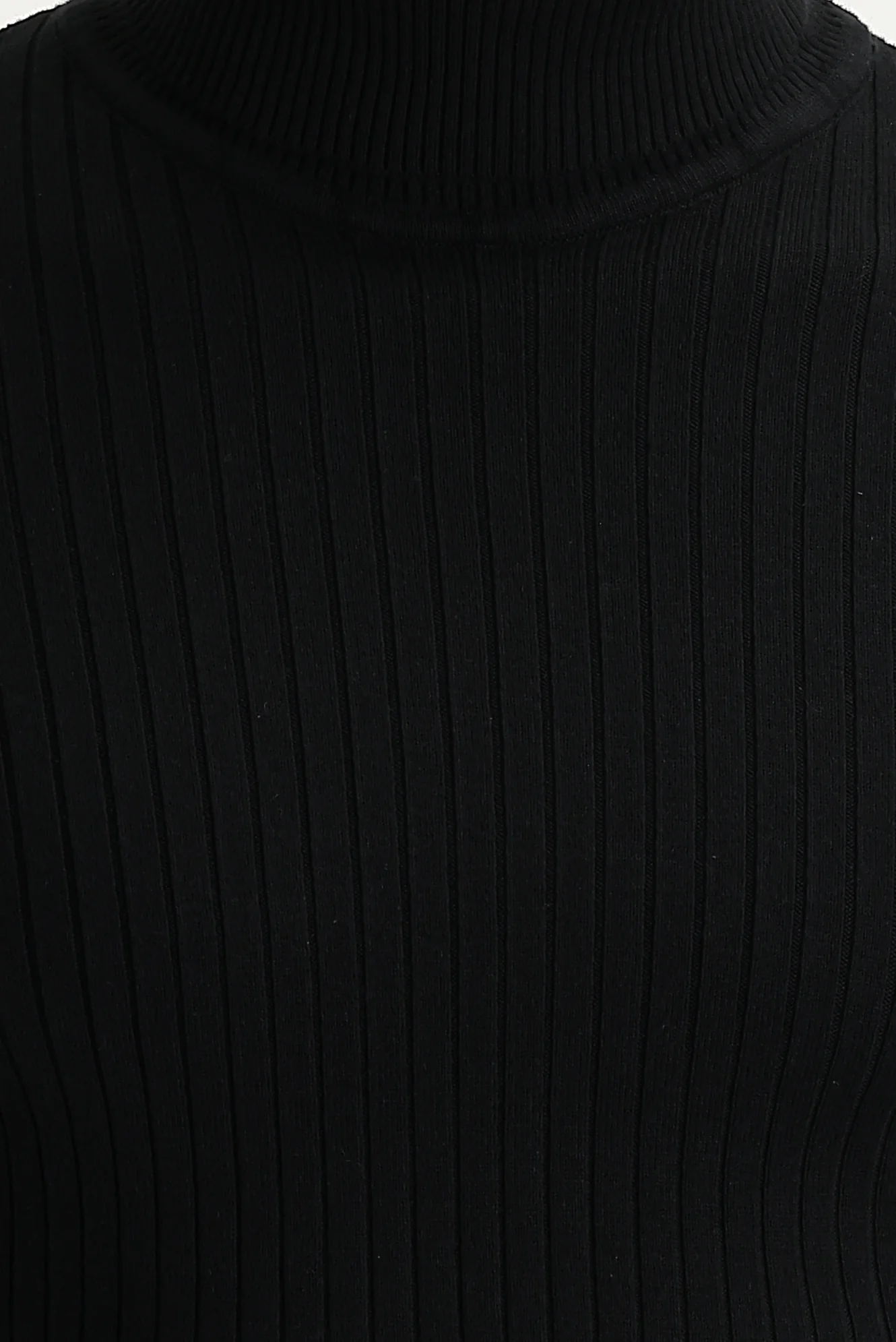 Siyah Balıkçı Yaka Slim Fit Dar Kesim Triko Kazak - Image 4
