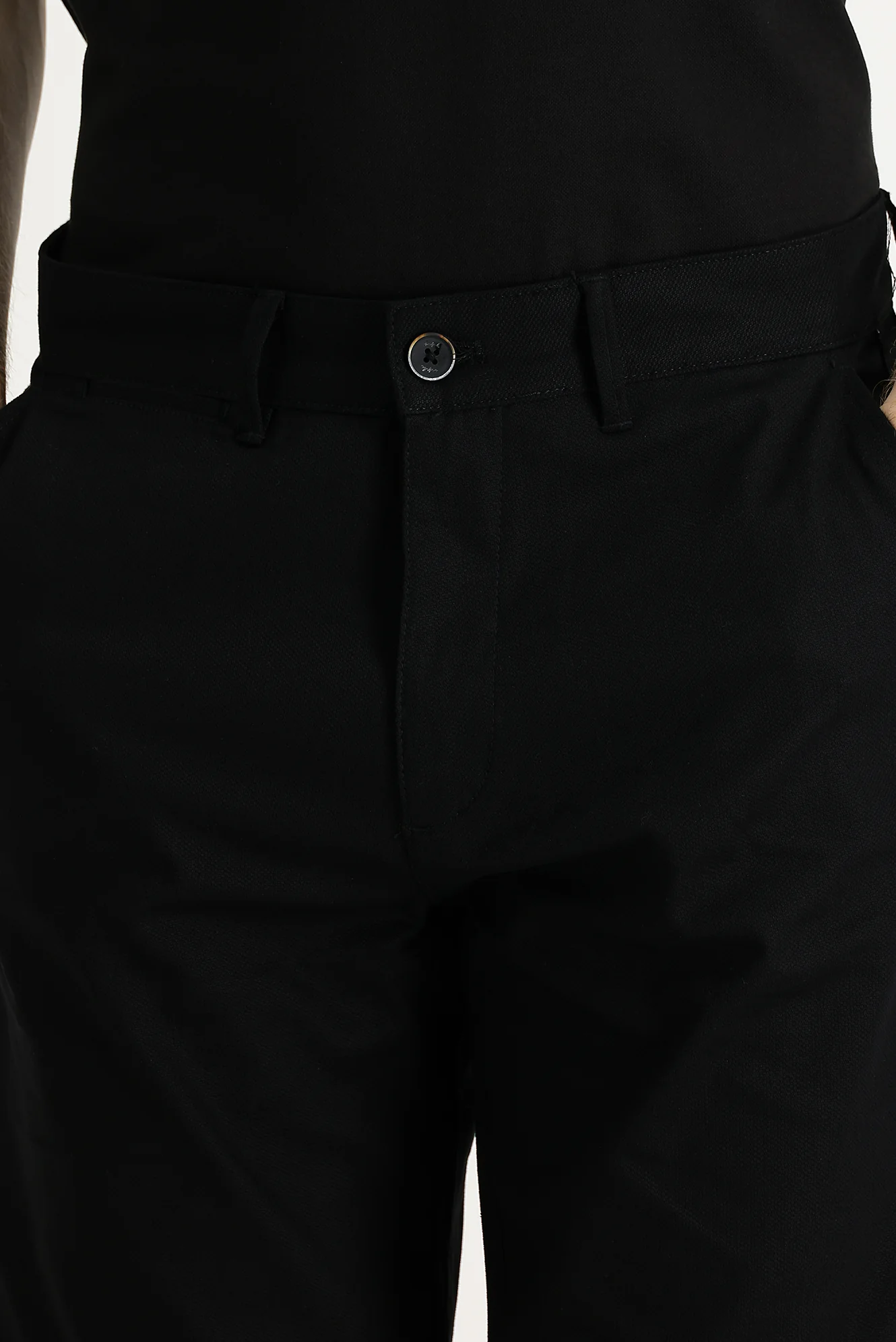 Siyah Regular Fit Standart Kesim Pamuklu Bermuda Şort - Image 3
