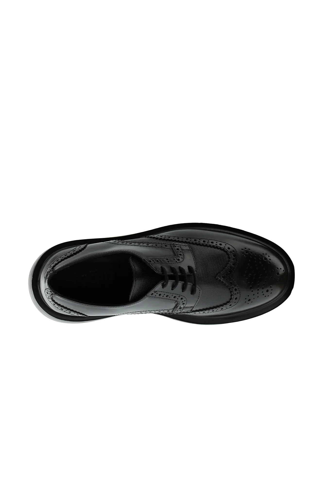 Siyah Casual Deri Ayakkabı - Image 6