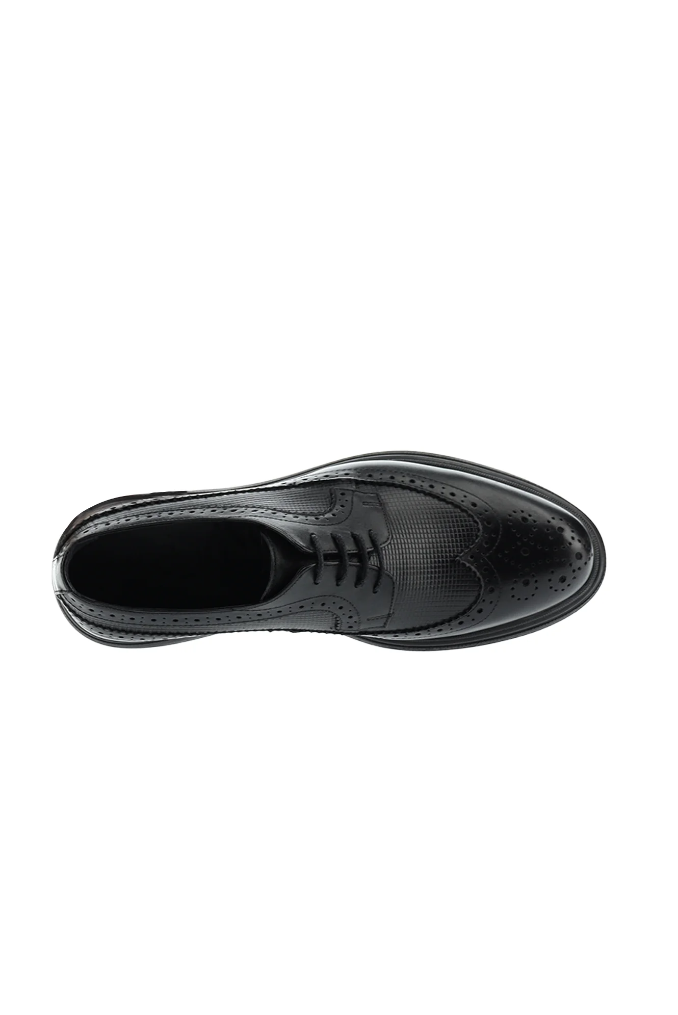 Siyah Casual Deri Ayakkabı - Image 7