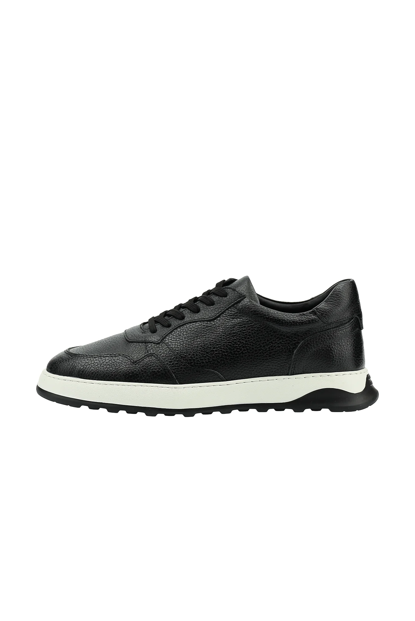 Siyah Spor Günlük Sneaker Deri Ayakkabı - Image 2
