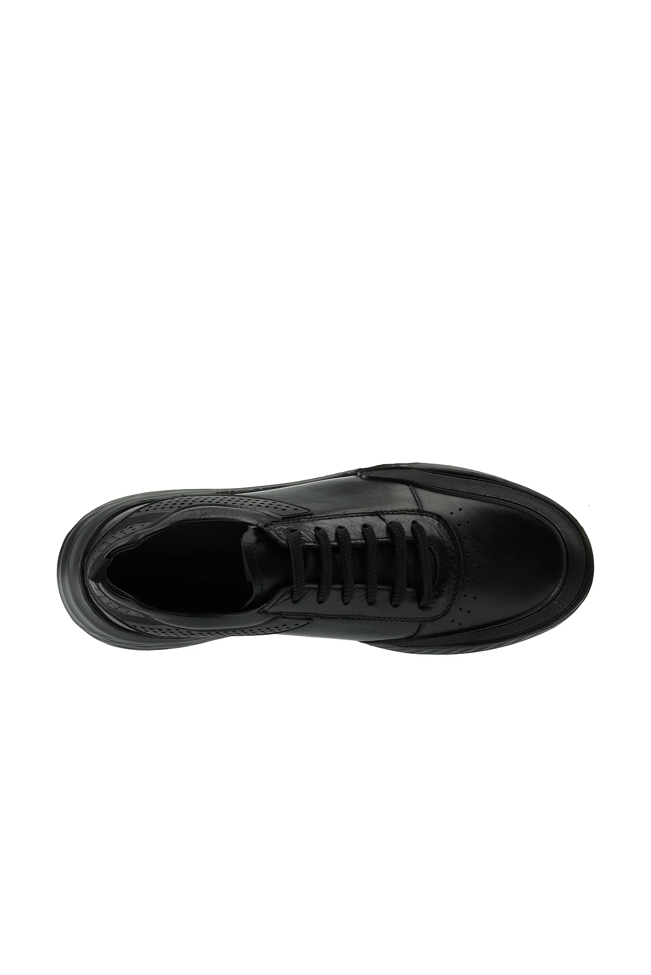 Siyah Spor Günlük Sneaker Deri Ayakkabı - Image 6