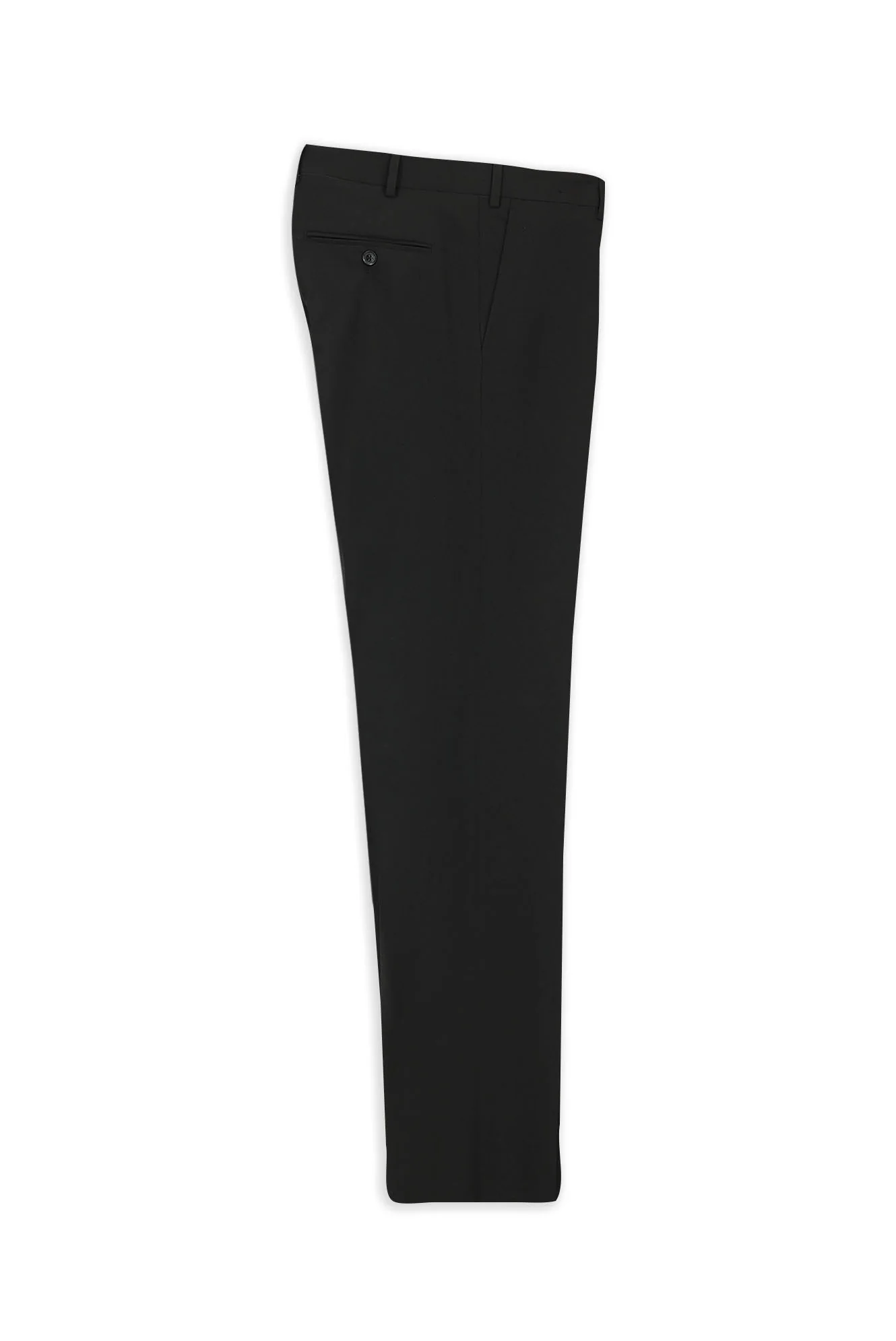 Siyah 7 Drop Super Slim Fit Eksra Dar Kesim Klasik Kumaş Pantolon - Image 7