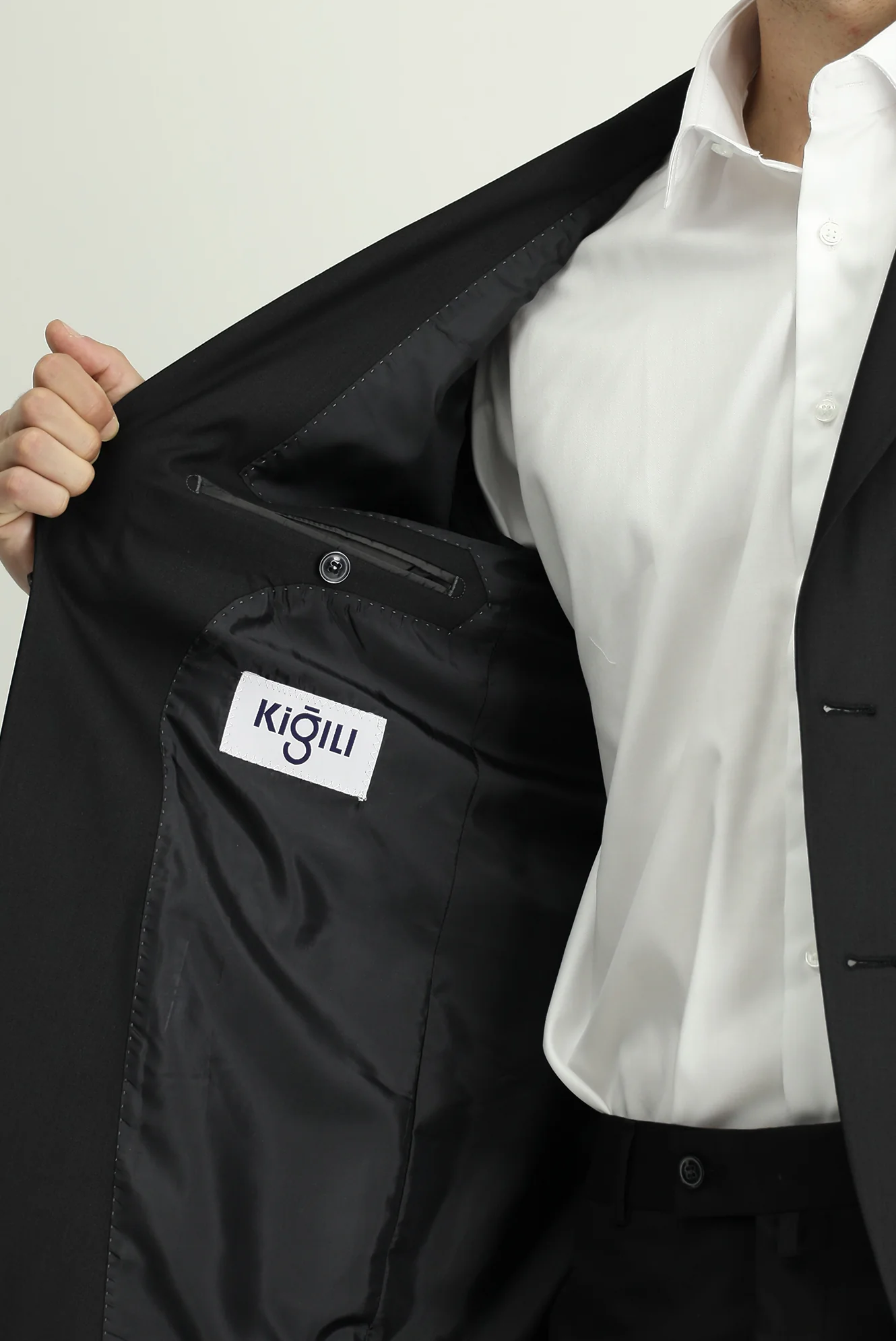 Siyah 6 Drop Regular Fit Standart Kesim Mono Yaka Takım Elbise - Image 8
