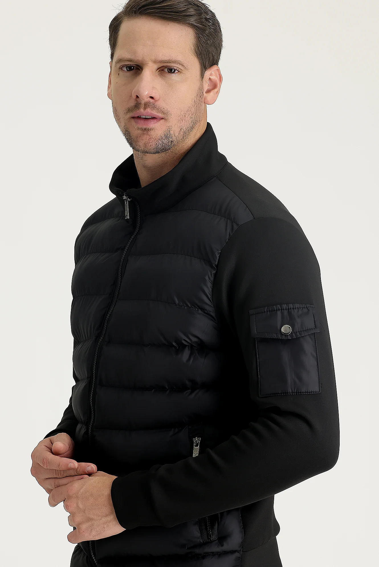 Siyah Kapitone Spor Mont - Image 2