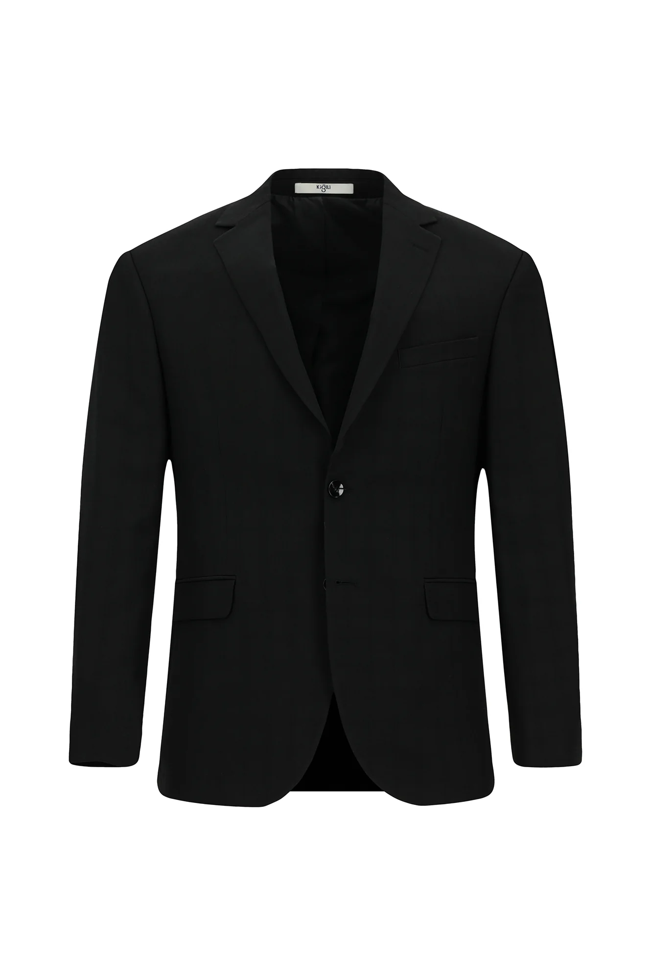 Siyah 7 Drop Slim Fit Dar Kesim Kareli Takım Elbise - Image 2