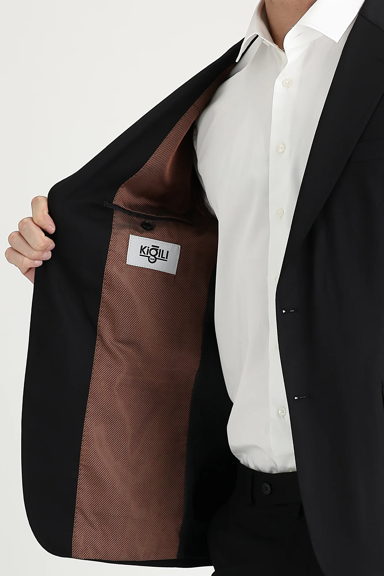 Siyah 6 Drop Regular Fit Standart Kesim Desenli Takım Elbise - Image 4