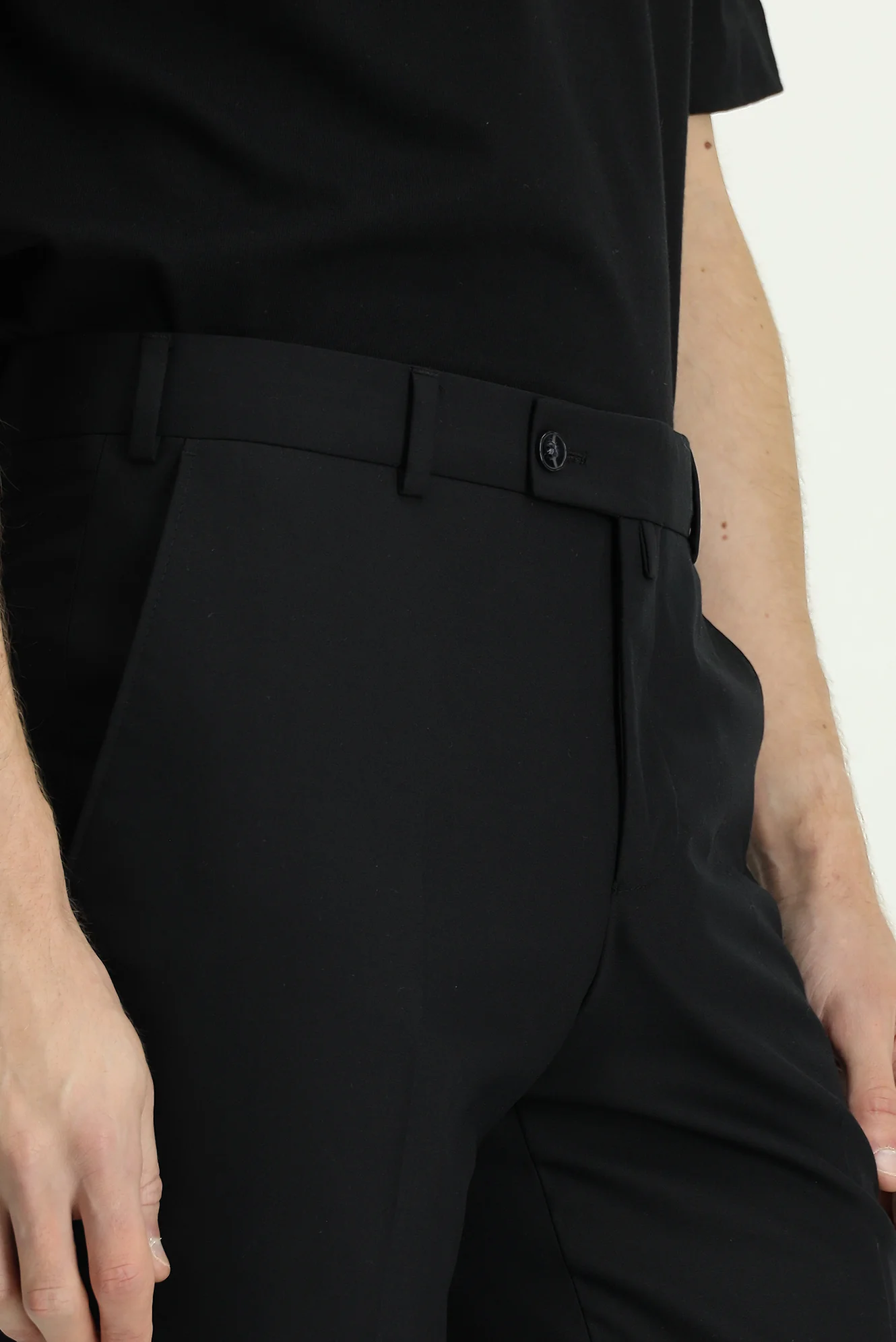 Siyah 7 Drop Slim Fit Dar Kesim Klasik Pantolon - Image 5