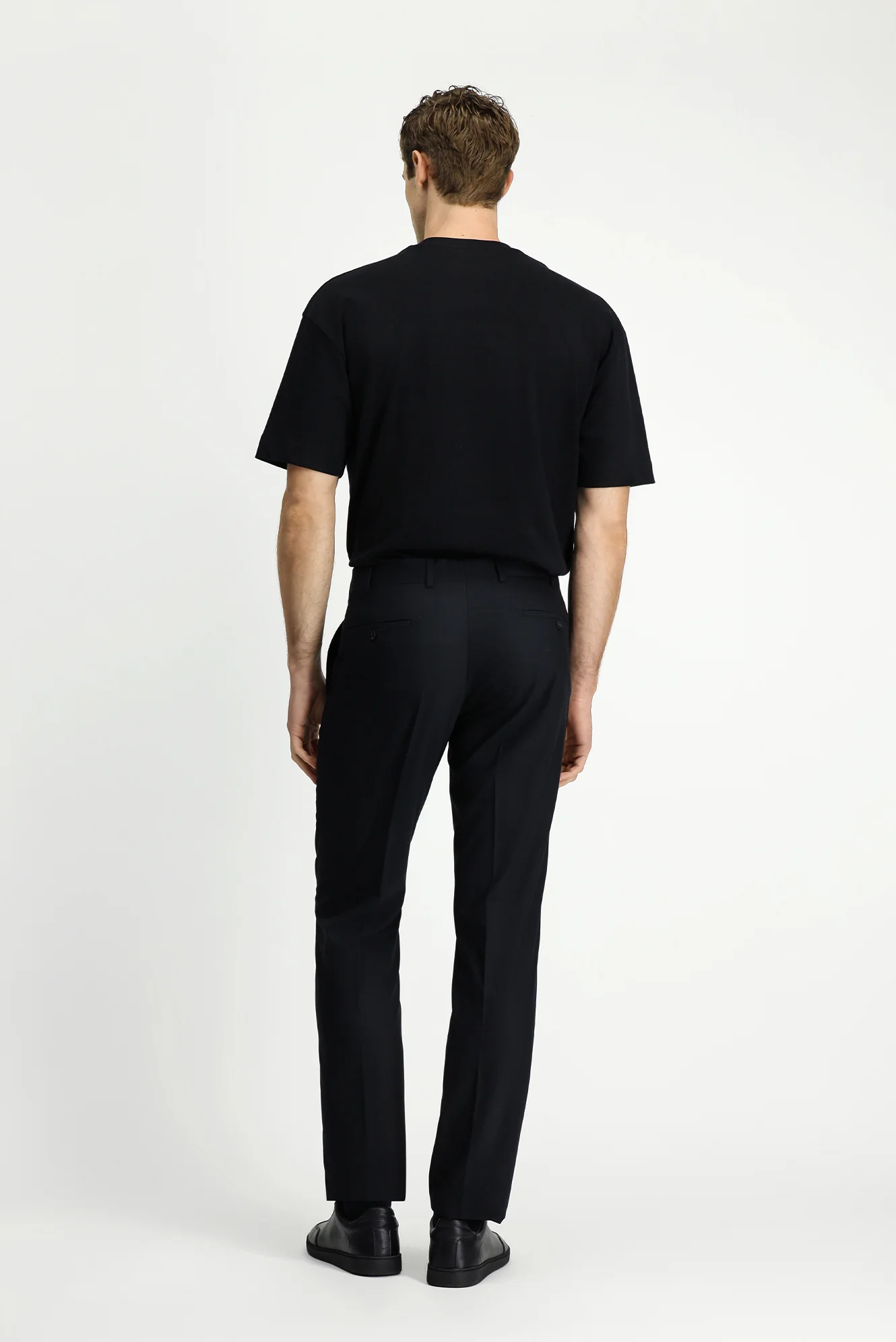 Siyah 6 Drop Regular Fit Standart Kesim Klasik Pantolon - Image 4