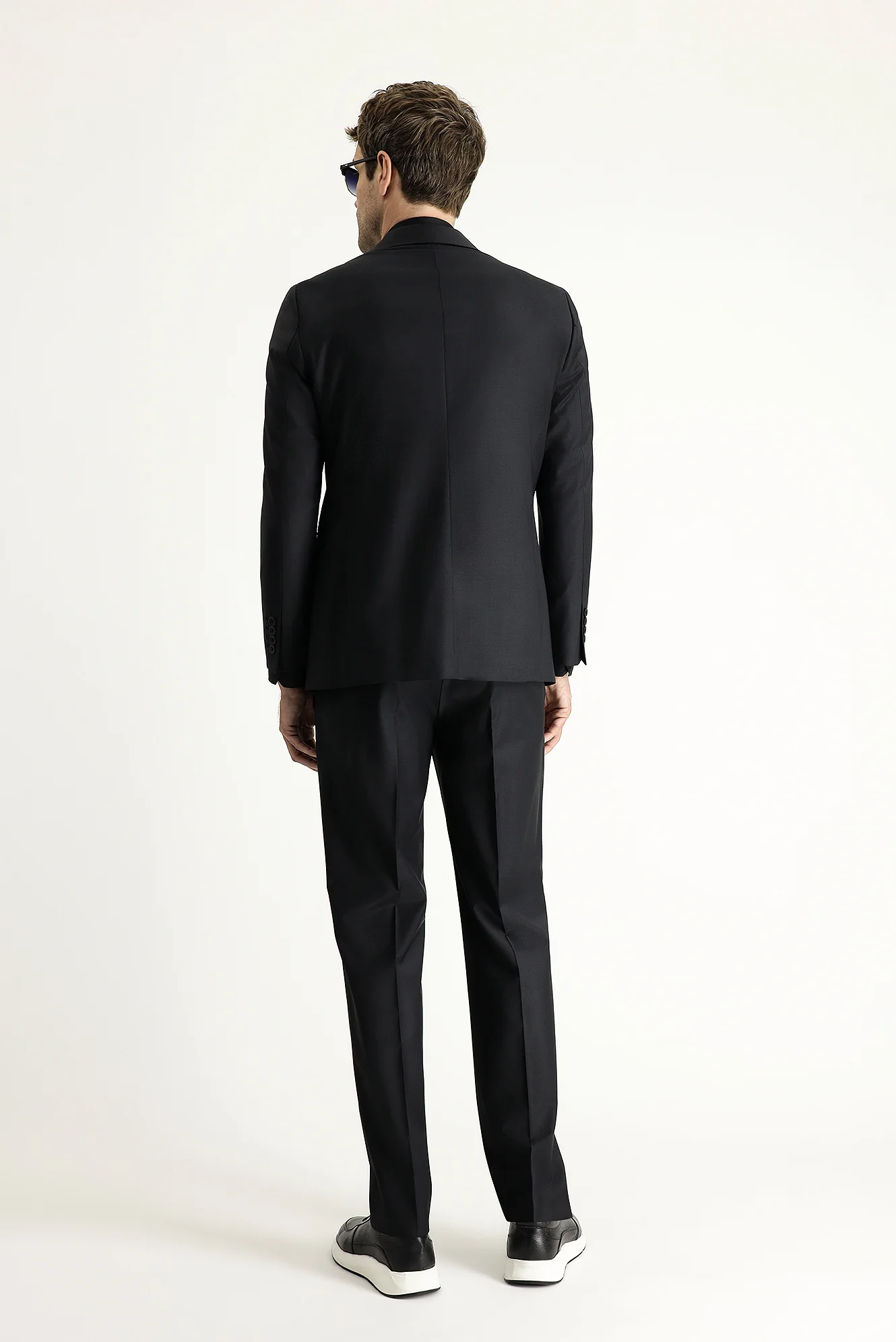 Siyah 7 Drop Slim Fit Dar Kesim Takım Elbise - Image 4