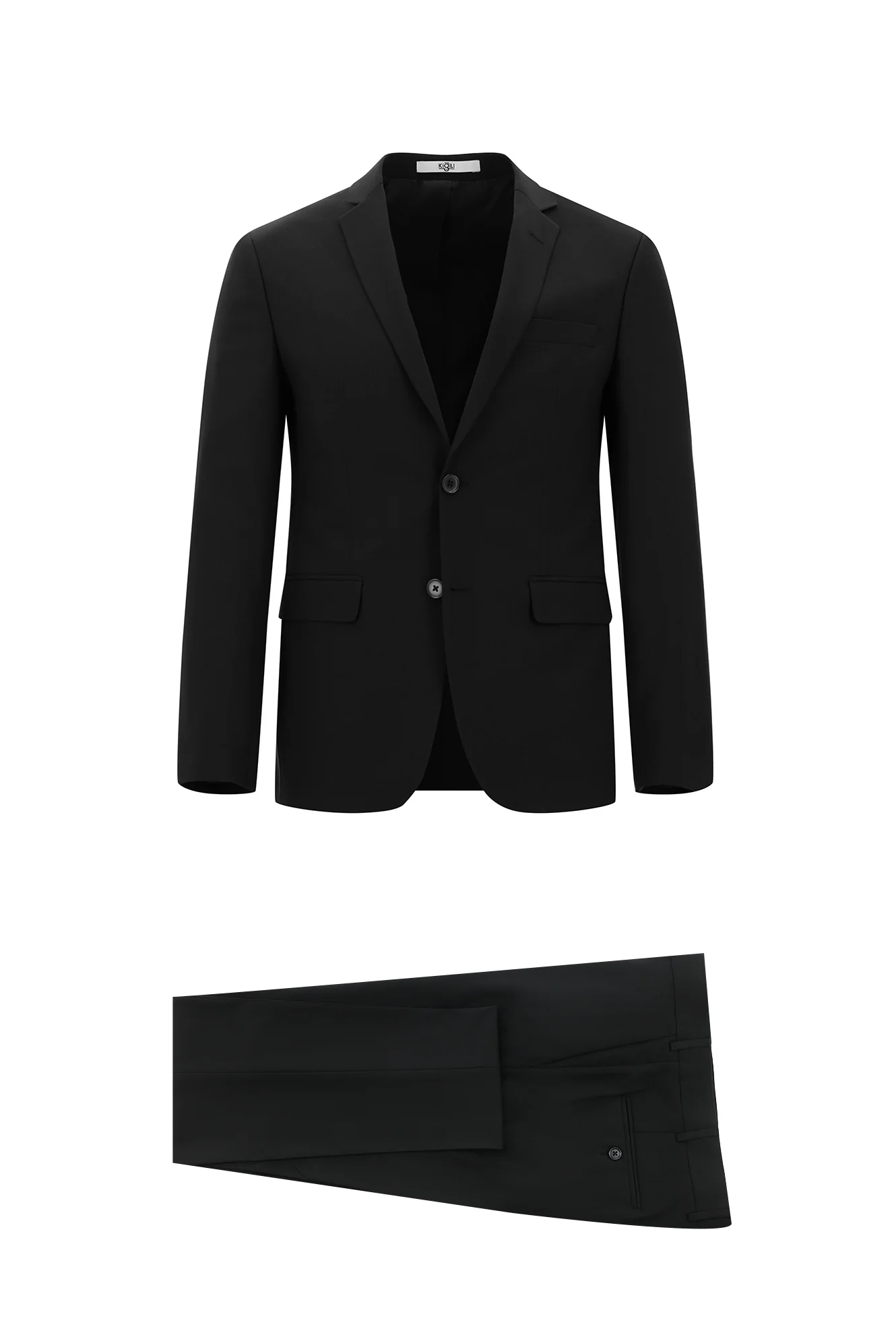 Siyah 7 Drop Super Slim Fit Eksra Dar Kesim Takım Elbise