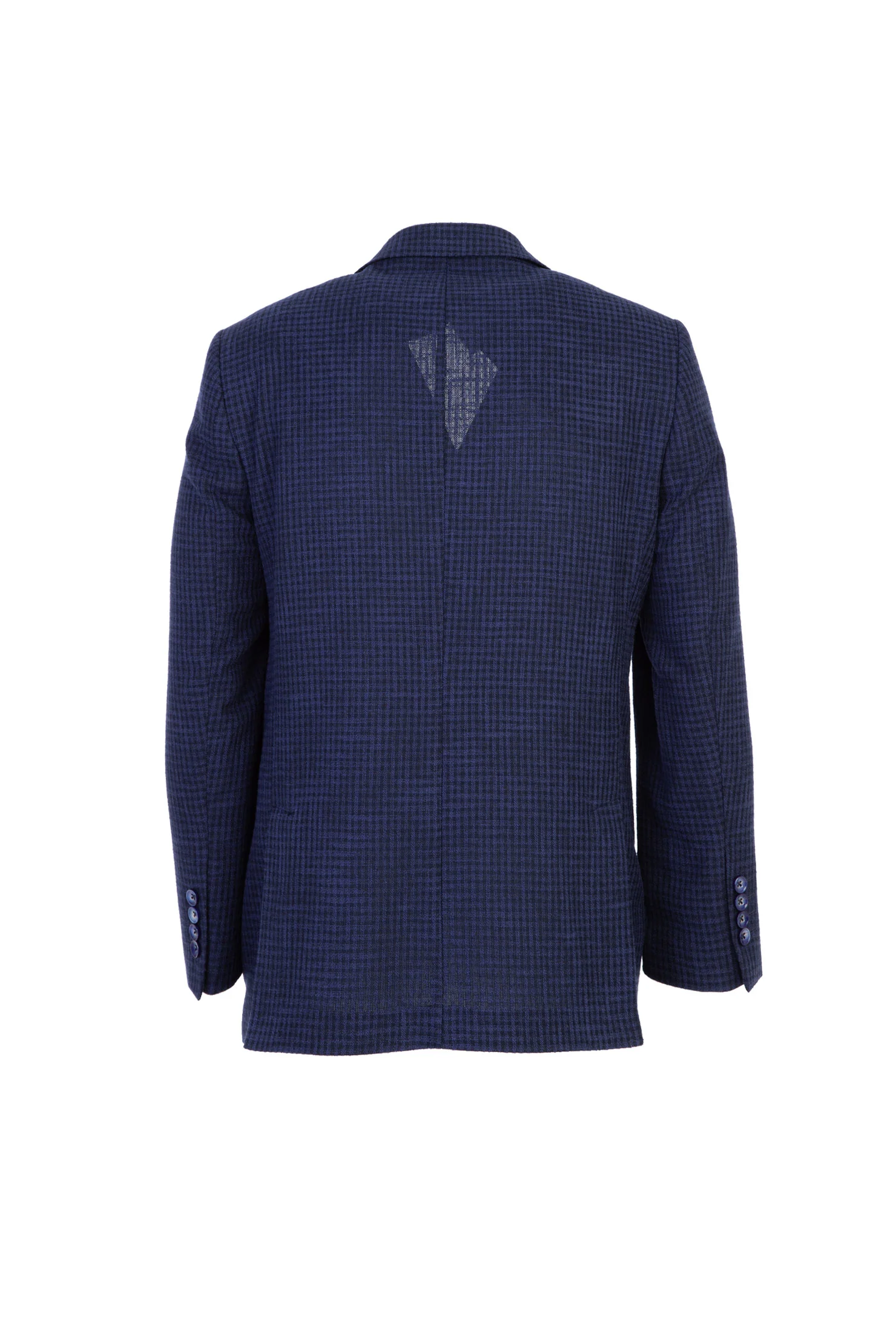 Siyah Lacivert 7 Drop Slim Fit Dar Kesim Ceket - Image 2