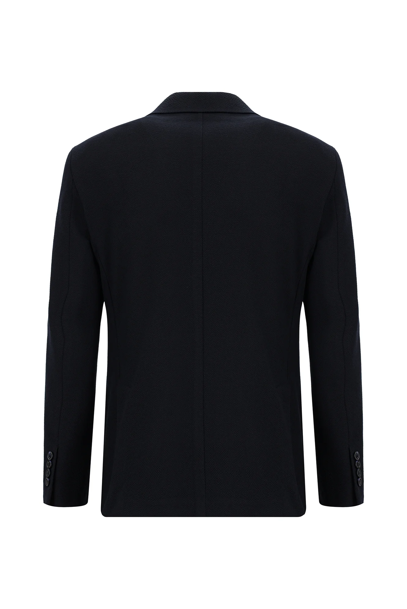 Siyah Lacivert 6 Drop Regular Fit Standart Kesim Çizgili Beli Lastikli İpli Takım Elbise - Image 3
