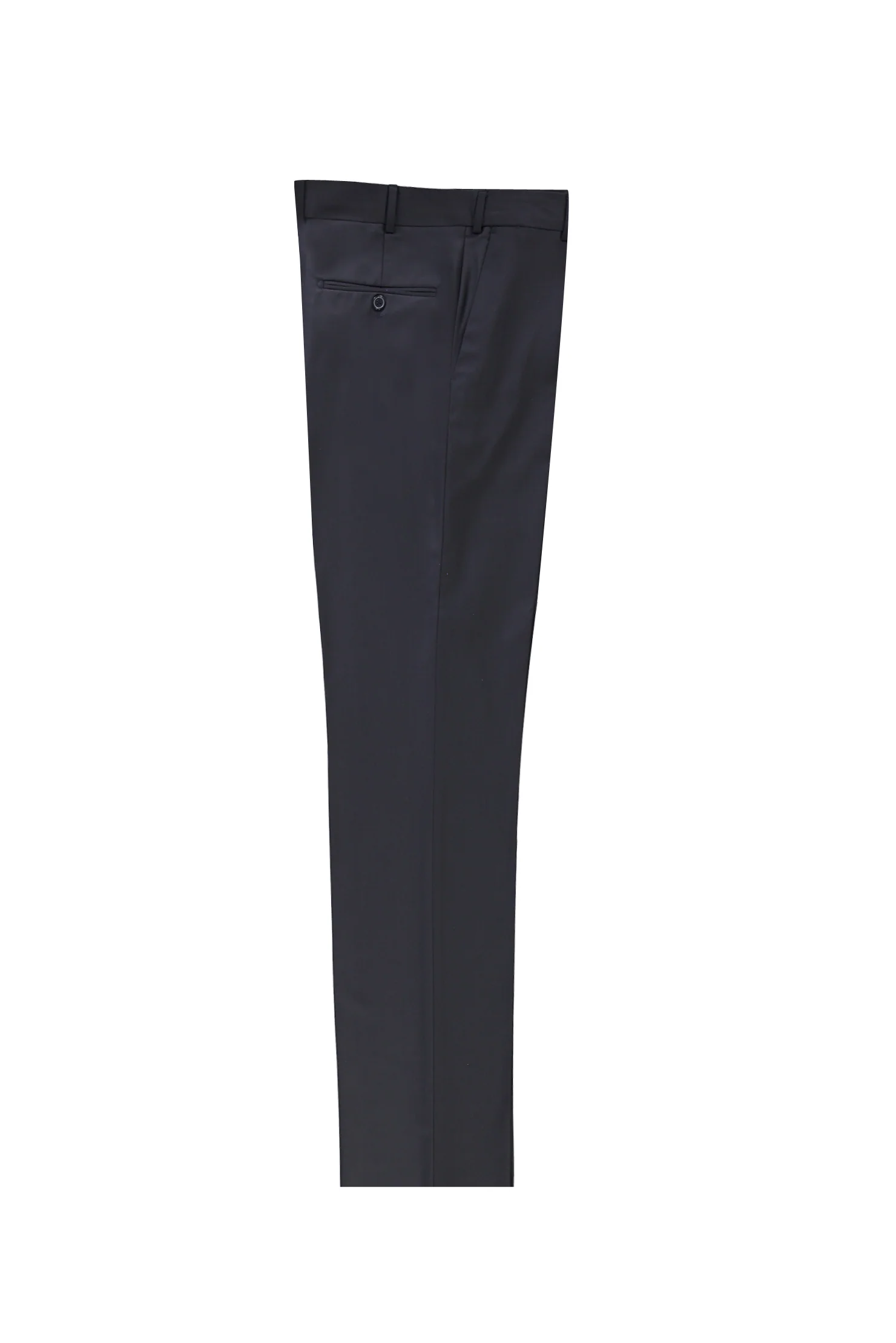 Siyah Lacivert 6 Drop Regular Fit Standart Kesim Yünlü Klasik Kumaş Pantolon