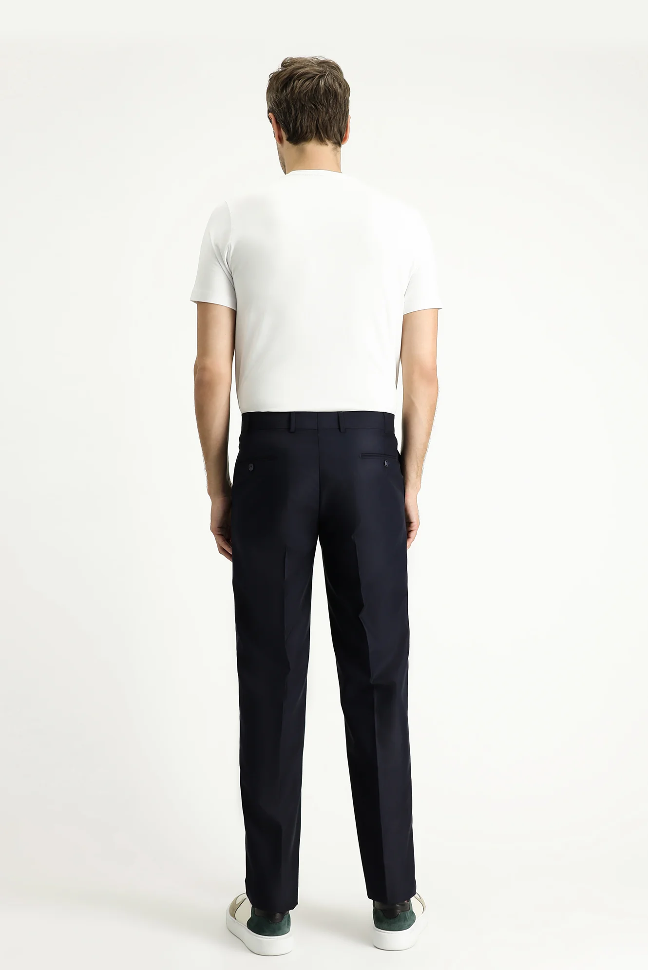 Siyah Lacivert 4 Drop Relaxed Fit Rahat Kesim Klasik Kumaş Pantolon - Image 4