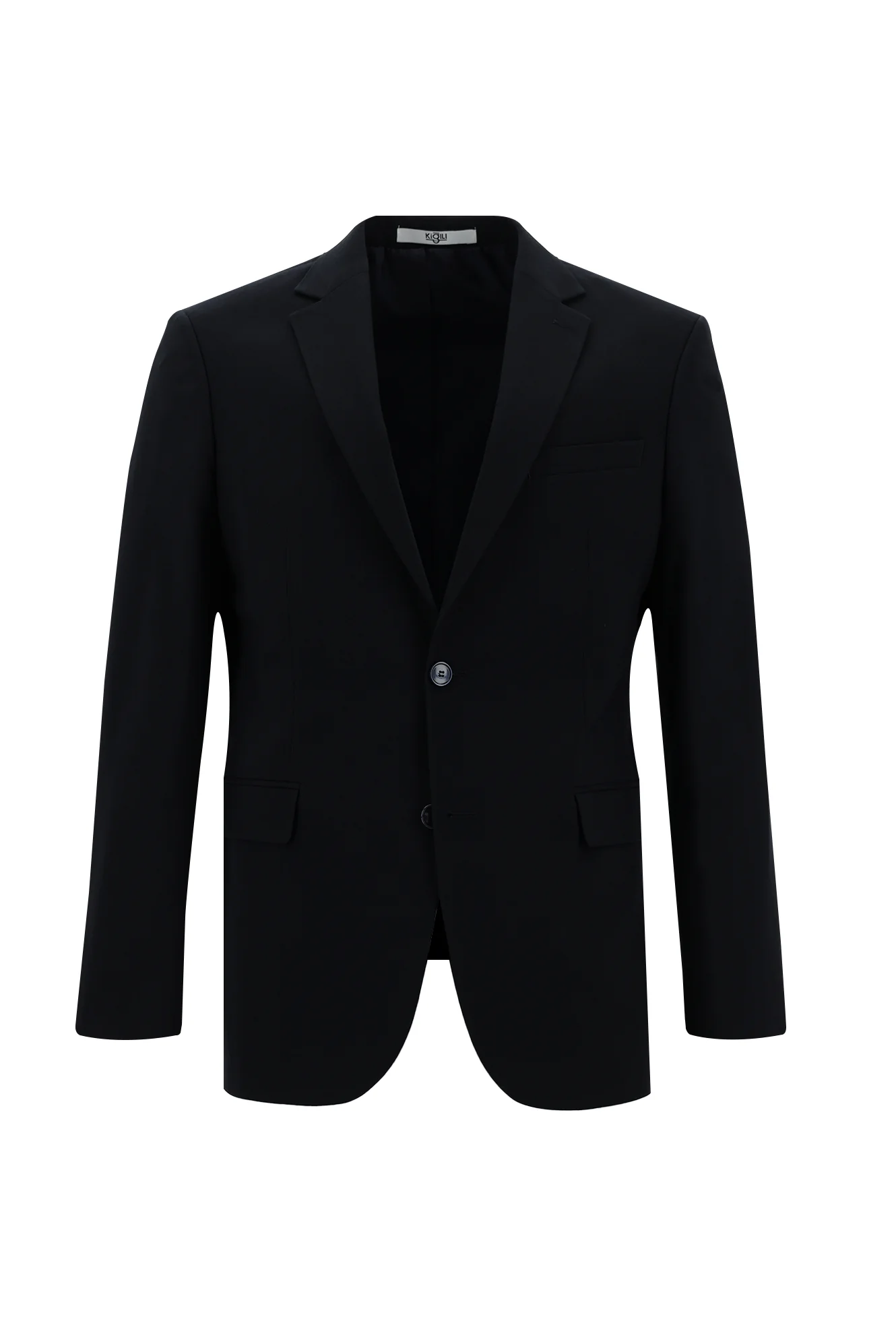 Siyah Lacivert 4 Drop Relaxed Fit Rahat Kesim Yünlü Takım Elbise - Image 2