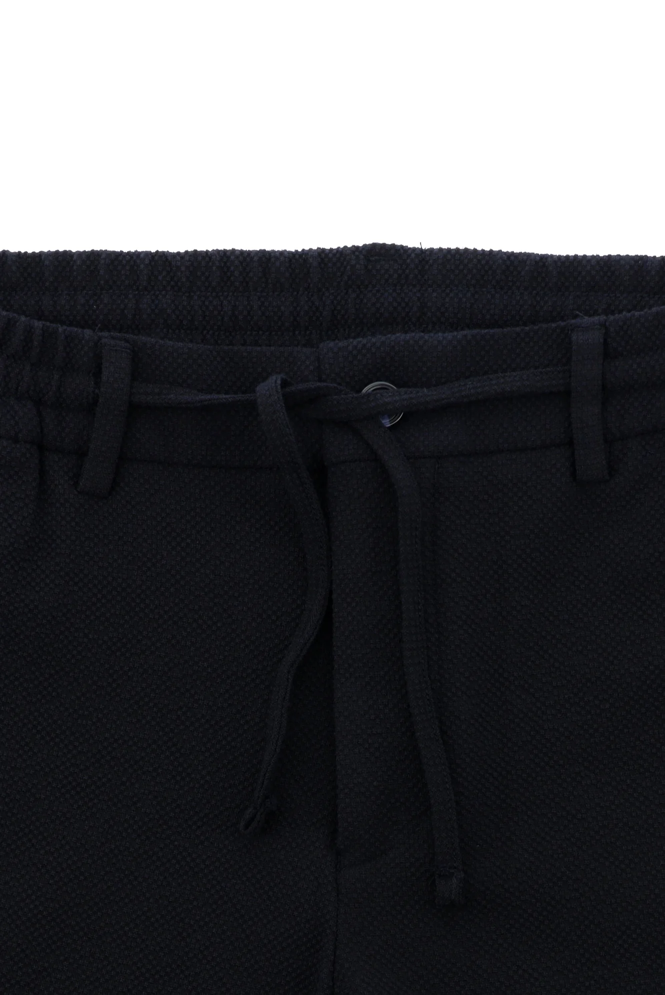 Siyah Lacivert 7 Drop Slim Fit Dar Kesim Çizgili Beli Lastikli İpli Takım Elbise - Image 5