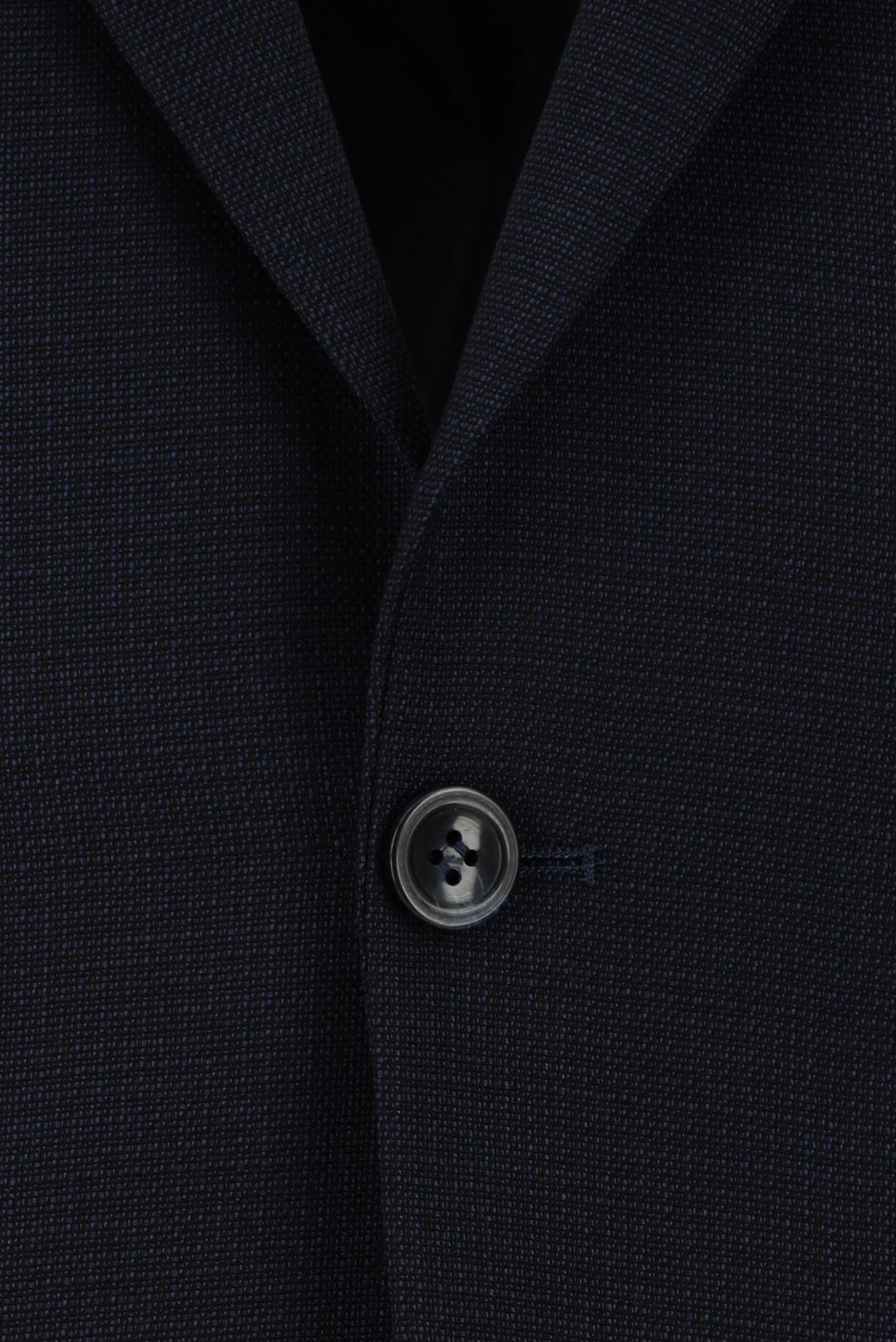 Siyah Lacivert 7 Drop Slim Fit Dar Kesim Desenli Takım Elbise - Image 4