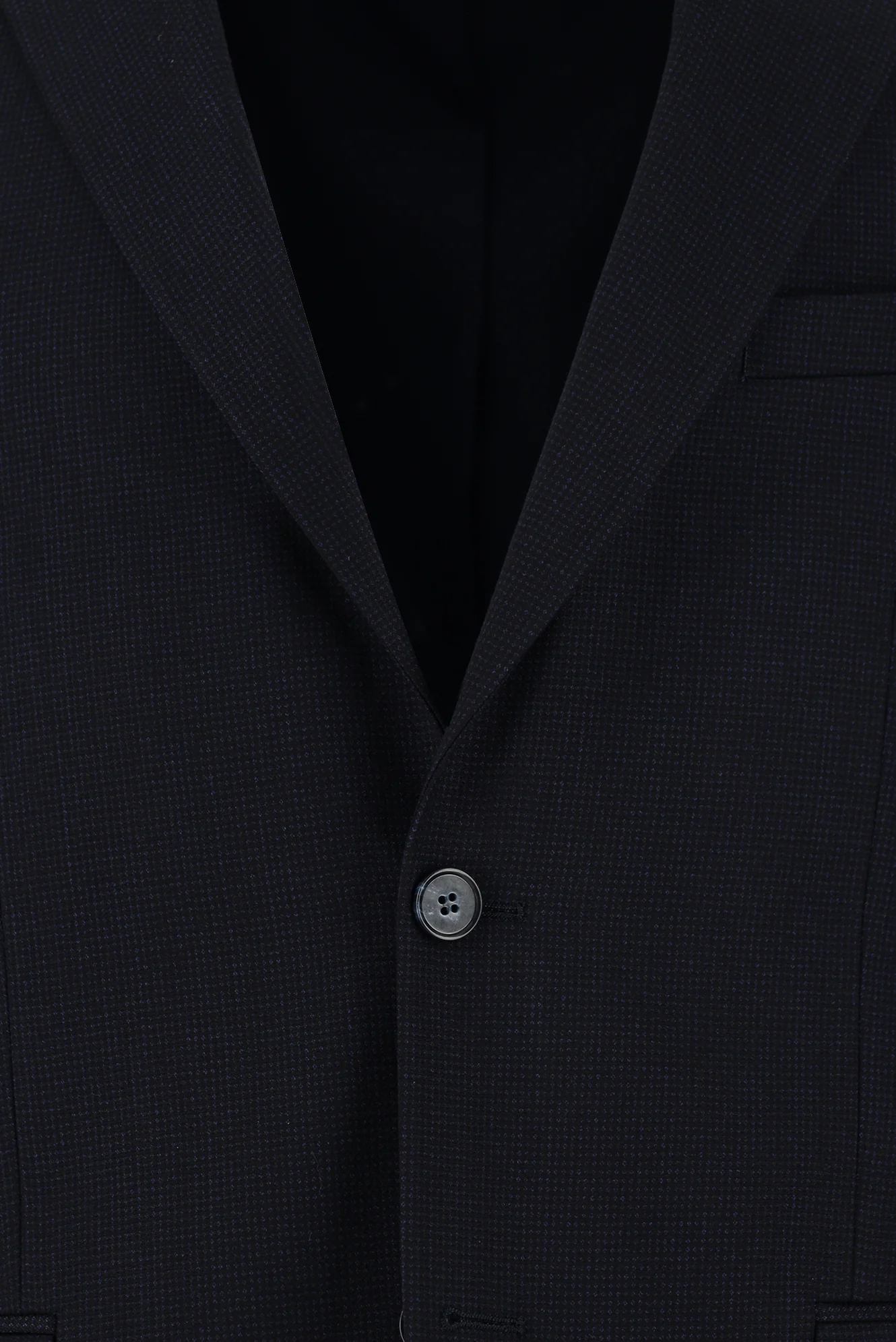Siyah Lacivert 7 Drop Slim Fit Dar Kesim Desenli Takım Elbise - Image 4