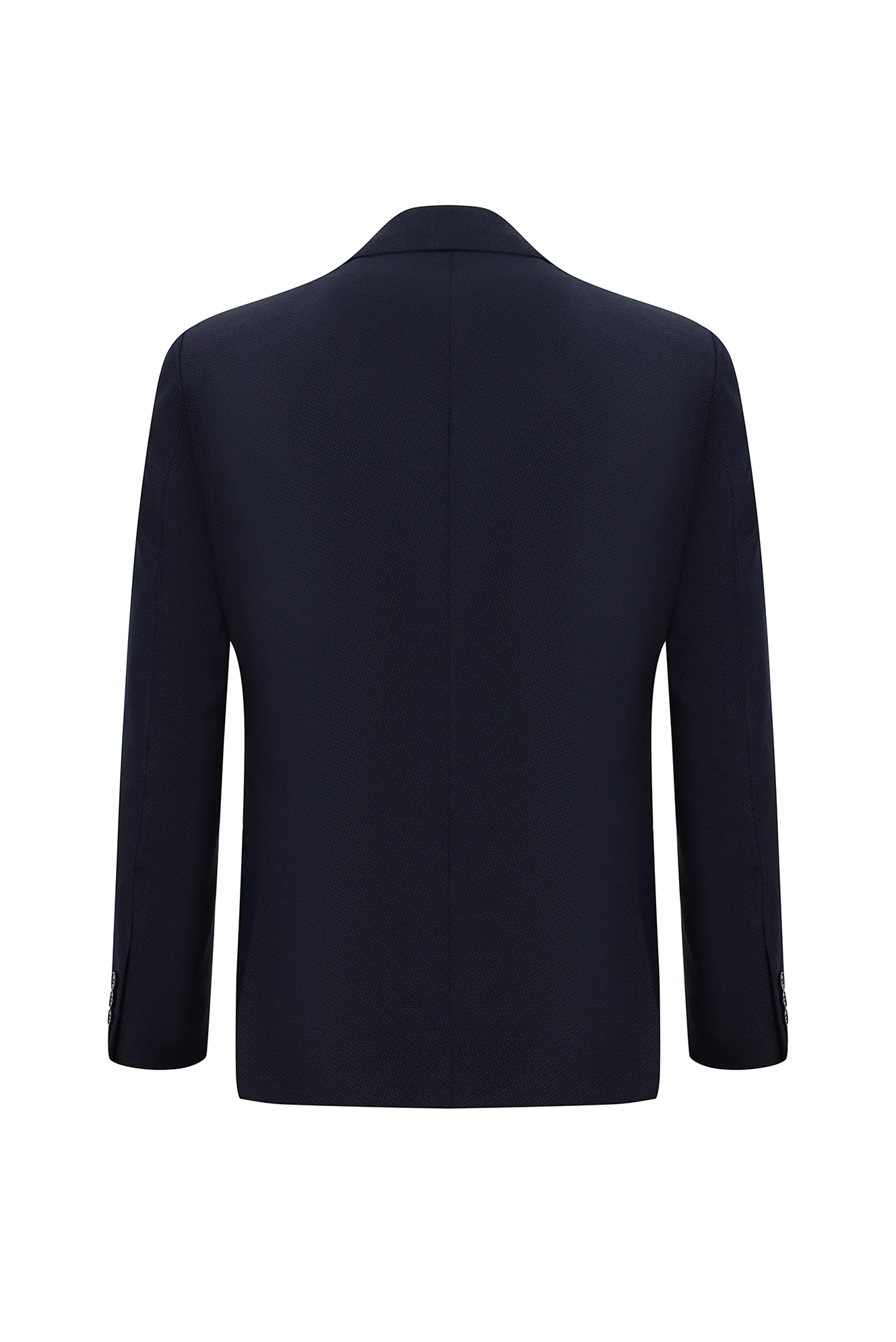 Siyah Lacivert 7 Drop Slim Fit Dar Kesim Kuşgözü Takım Elbise - Image 3