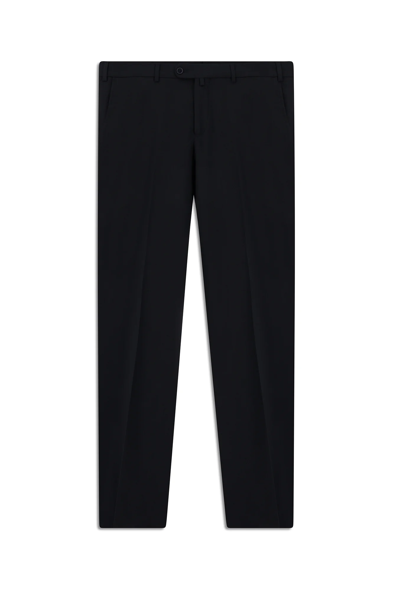 Siyah Lacivert 7 Drop Slim Fit Dar Kesim Yünlü Klasik Kumaş Pantolon - Image 6