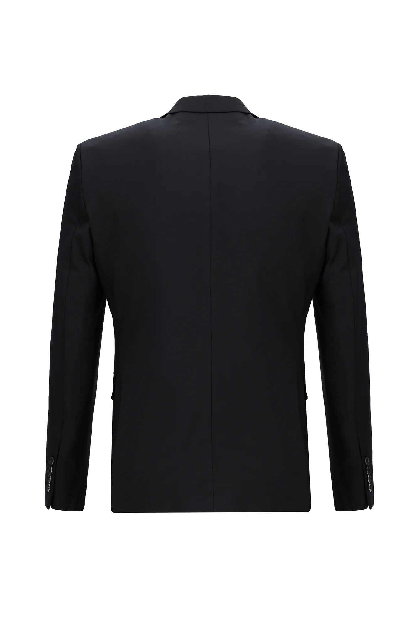 Siyah Lacivert 7 Drop Slim Fit Dar Kesim Yünlü Takım Elbise - Image 3
