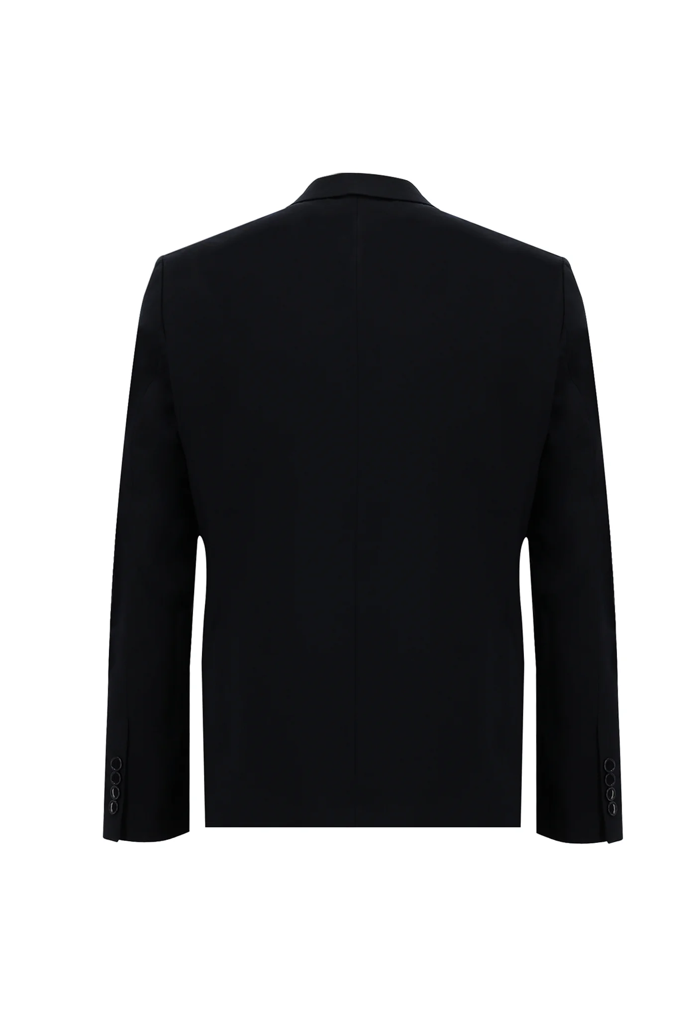 Siyah Lacivert 7 Drop Slim Fit Dar Kesim Yünlü Takım Elbise - Image 3