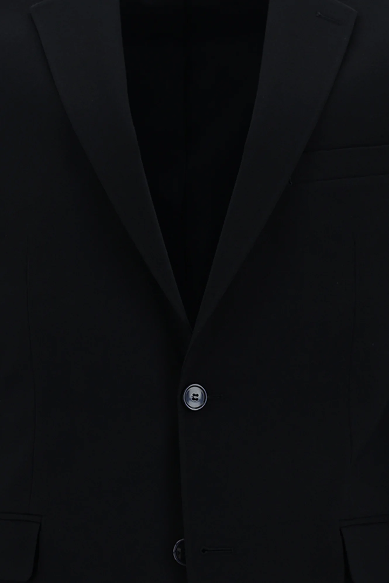 Siyah Lacivert 7 Drop Slim Fit Dar Kesim Yünlü Takım Elbise - Image 4