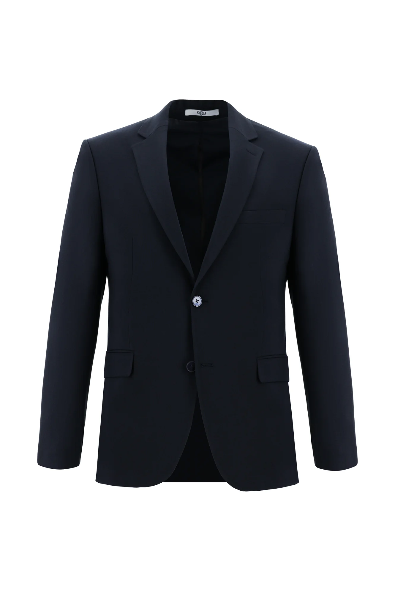 Siyah Lacivert 7 Drop Slim Fit Dar Kesim Yünlü Takım Elbise - Image 2