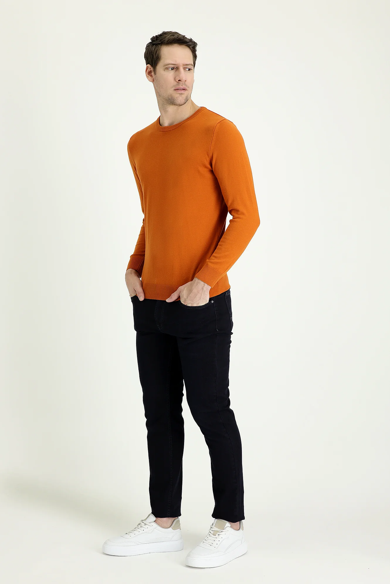 Siyah Lacivert Super Slim Fit Eksra Dar Kesim Denim Pantolon
